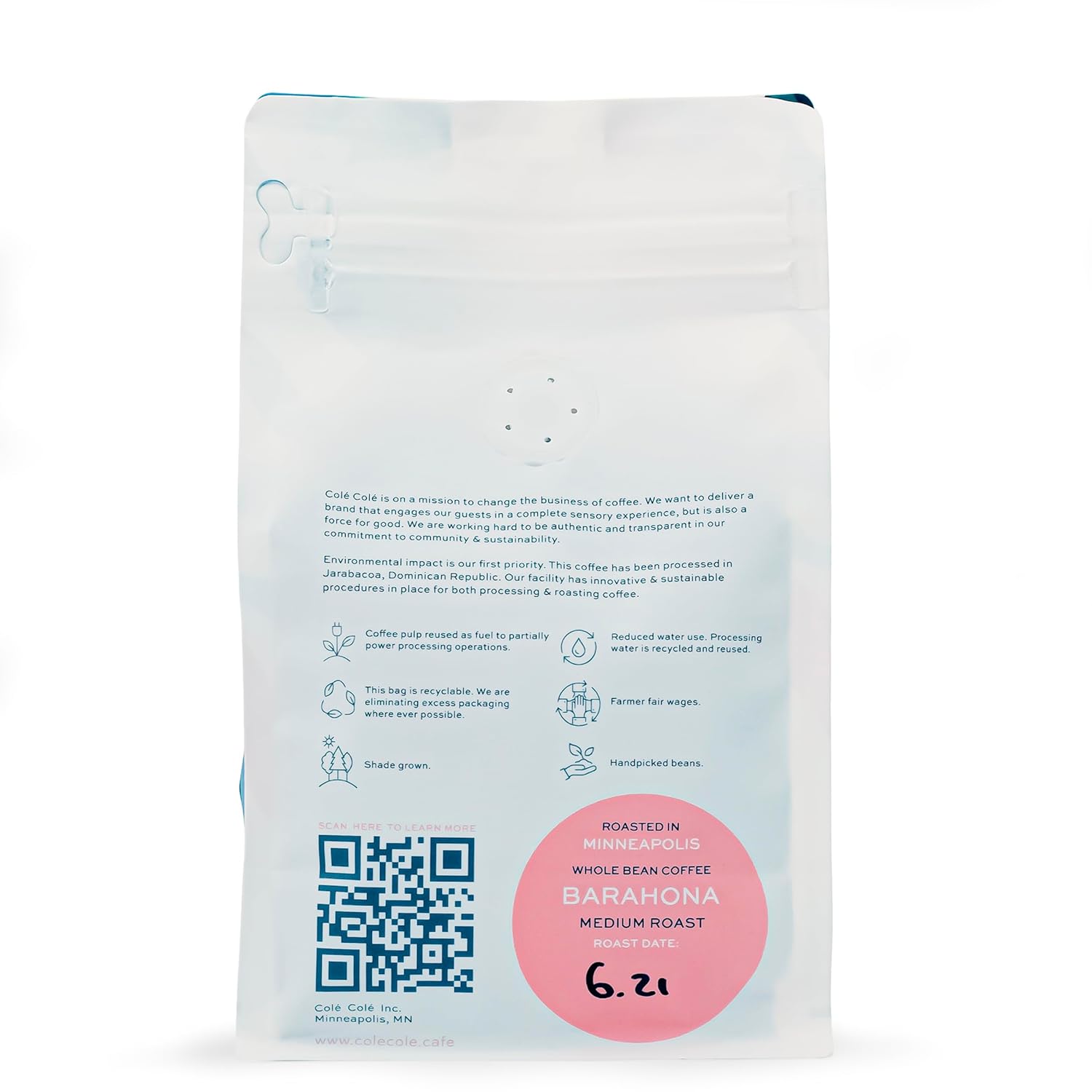 Colé Colé – Granos de café gourmet seleccionados a mano de Barahona, República Dominicana, café tostado medio tostado en Minneapolis (250 gms)