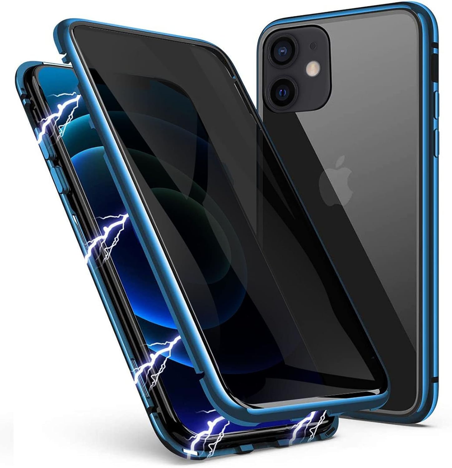 UMTITI – Funda magnética de privacidad antiespía para iPhone 1212 Pro, cuerpo completo con protector de pantalla integrado, parte trasera magnética