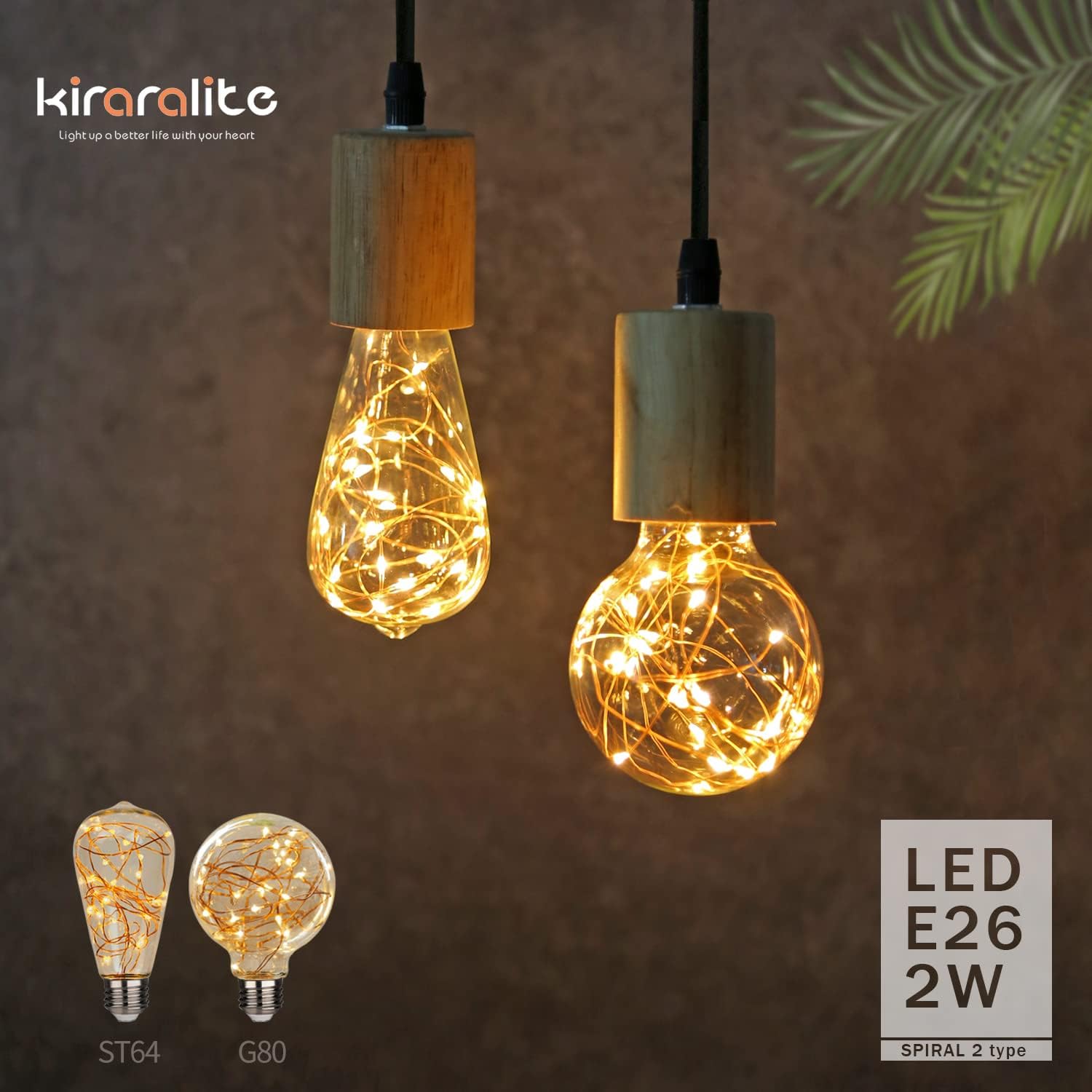 ST64 Bombilla LED decorativa de hadas, paquete de 4 bombillas de 2 W equivalentes a 20 W, blanco suave 2700 K, base E26 estrellada decorativa de