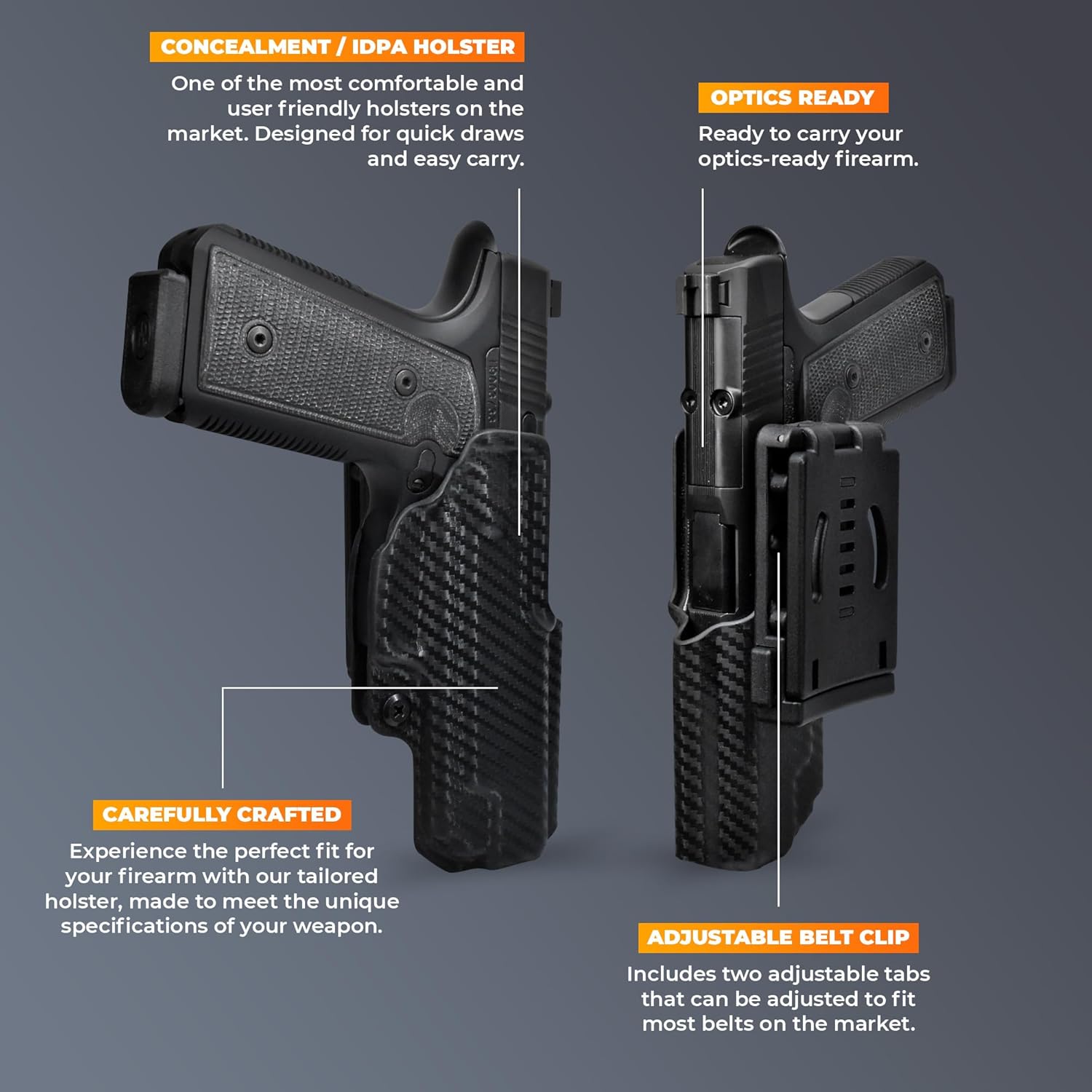 OWB Concealment IDPA – Outside The Waistband Holster – fits Sig P322