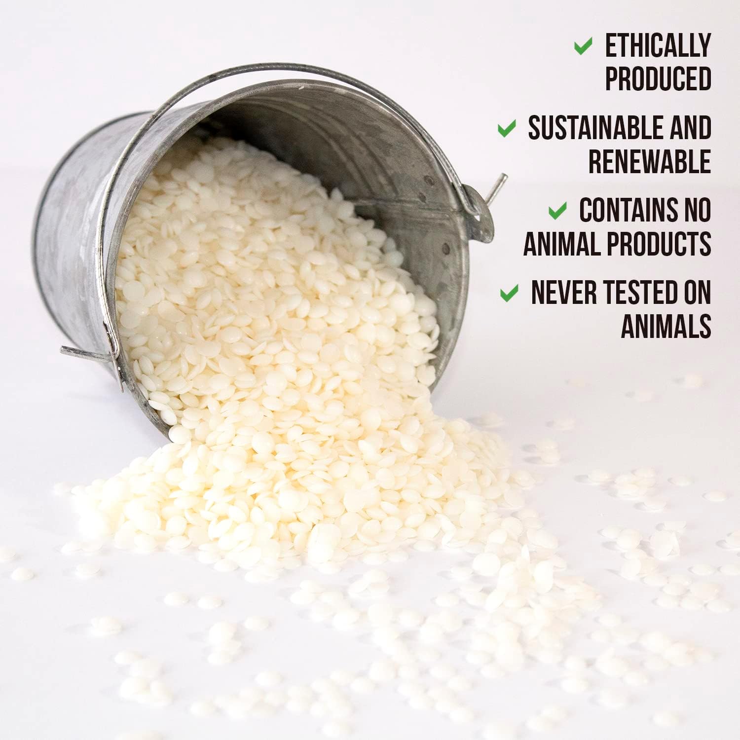 American Soy Organics Freedom – Cuentas de cera de soja de coco para hacer velas, suministros naturales para hacer velas, sin parafina, cera de