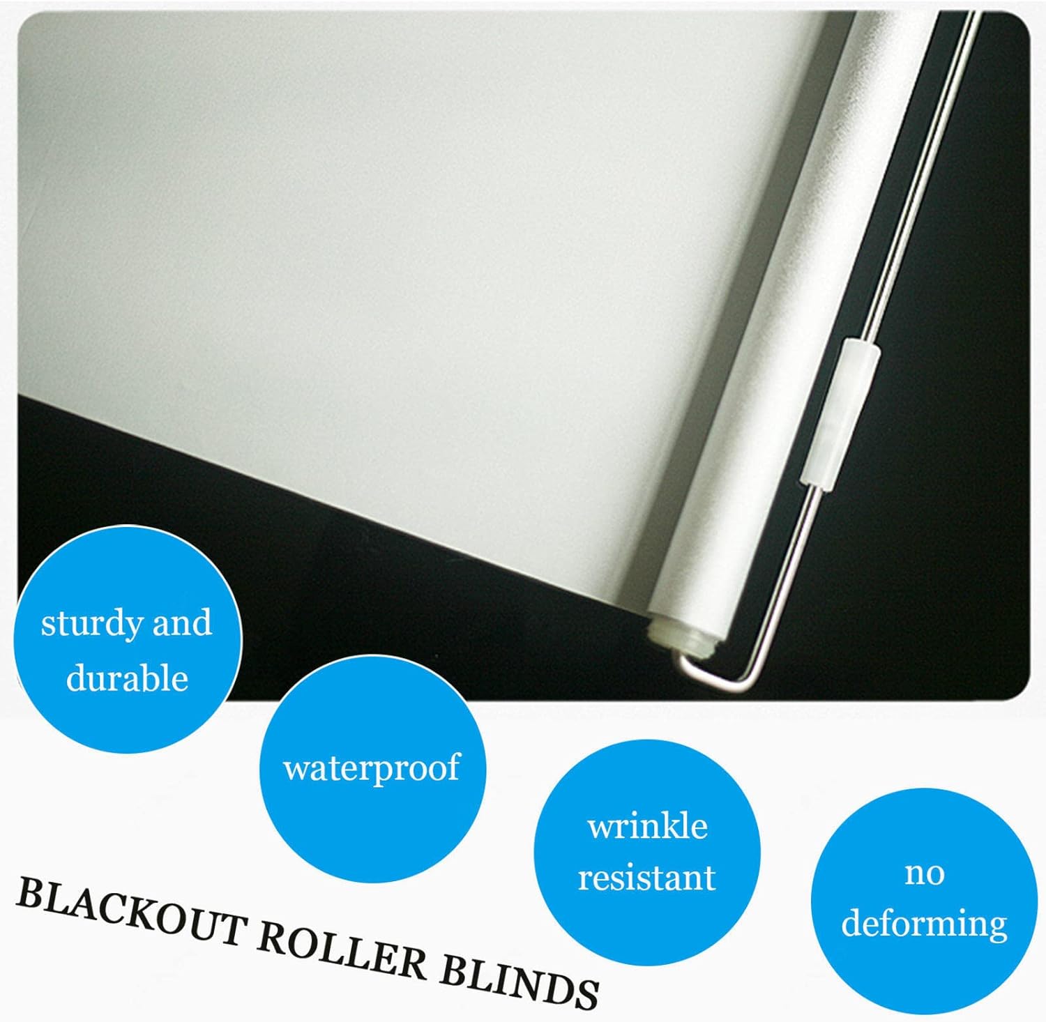 Persianas enrollables opacas con ventosas, cortinas opacas sin taladrar, persianas enrollables retráctiles para ventanas y puertas, protector