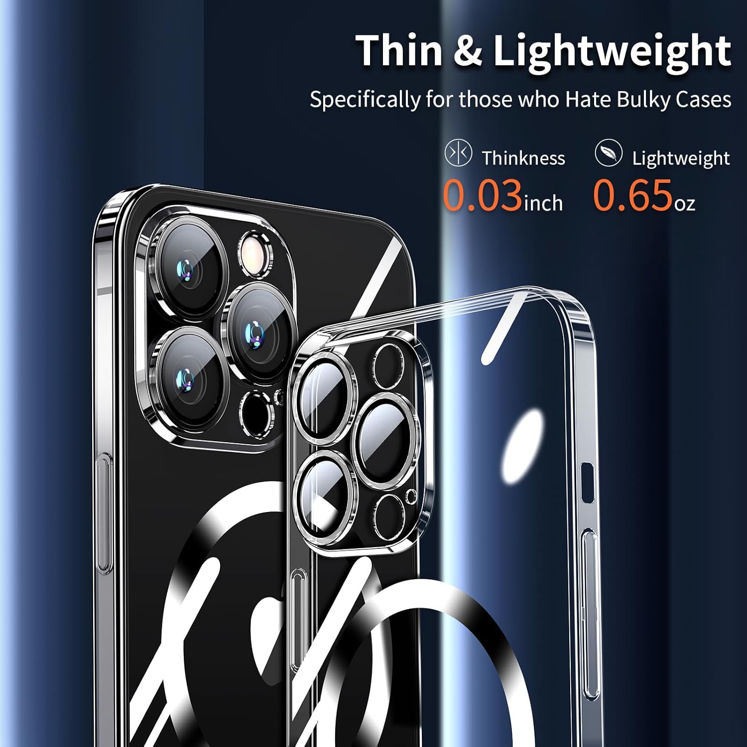 Dataroad – Funda magnética delgada para iPhone 15 Pro Max de 6.7 pulgadas con protector de pantalla, compatible con MagSafe, funda de lujo para