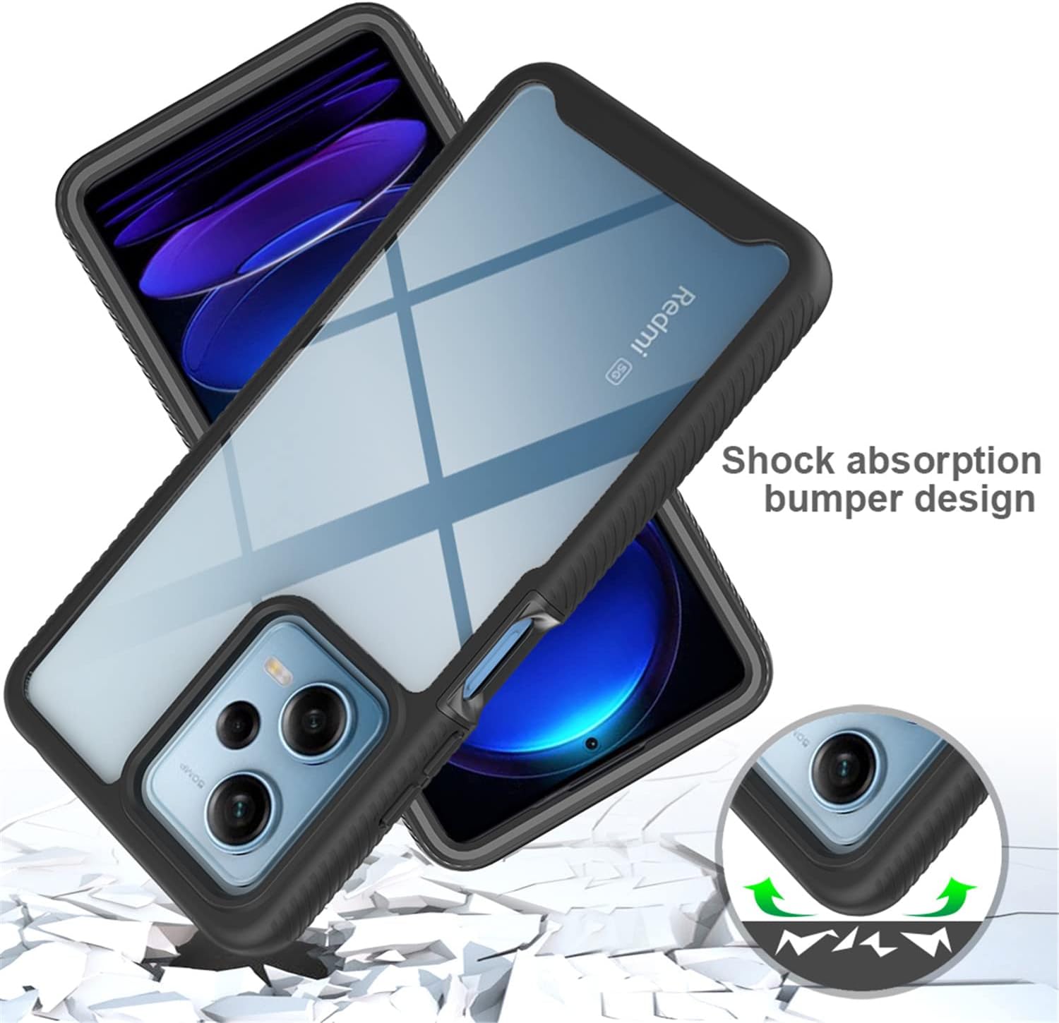 Funda para teléfono Xiaomi Poco X5 Pro 5G, Redmi Note 12 Pro 5G, protección de cuerpo completo 360, funda protectora transparente resistente a