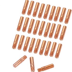 30 puntas de contacto de soldadura Mig 11-35 0.035 “compatibles con Tweco Mini#1, Tweco 180, Lincoln Magnum 100L Amp MIG pistola de soldadura 30 puntas de contacto de soldadura Mig 11-35 0.035 “compatibles con Tweco Mini#1, Tweco 180, Lincoln Magnum 100L Amp MIG pistola de soldadura