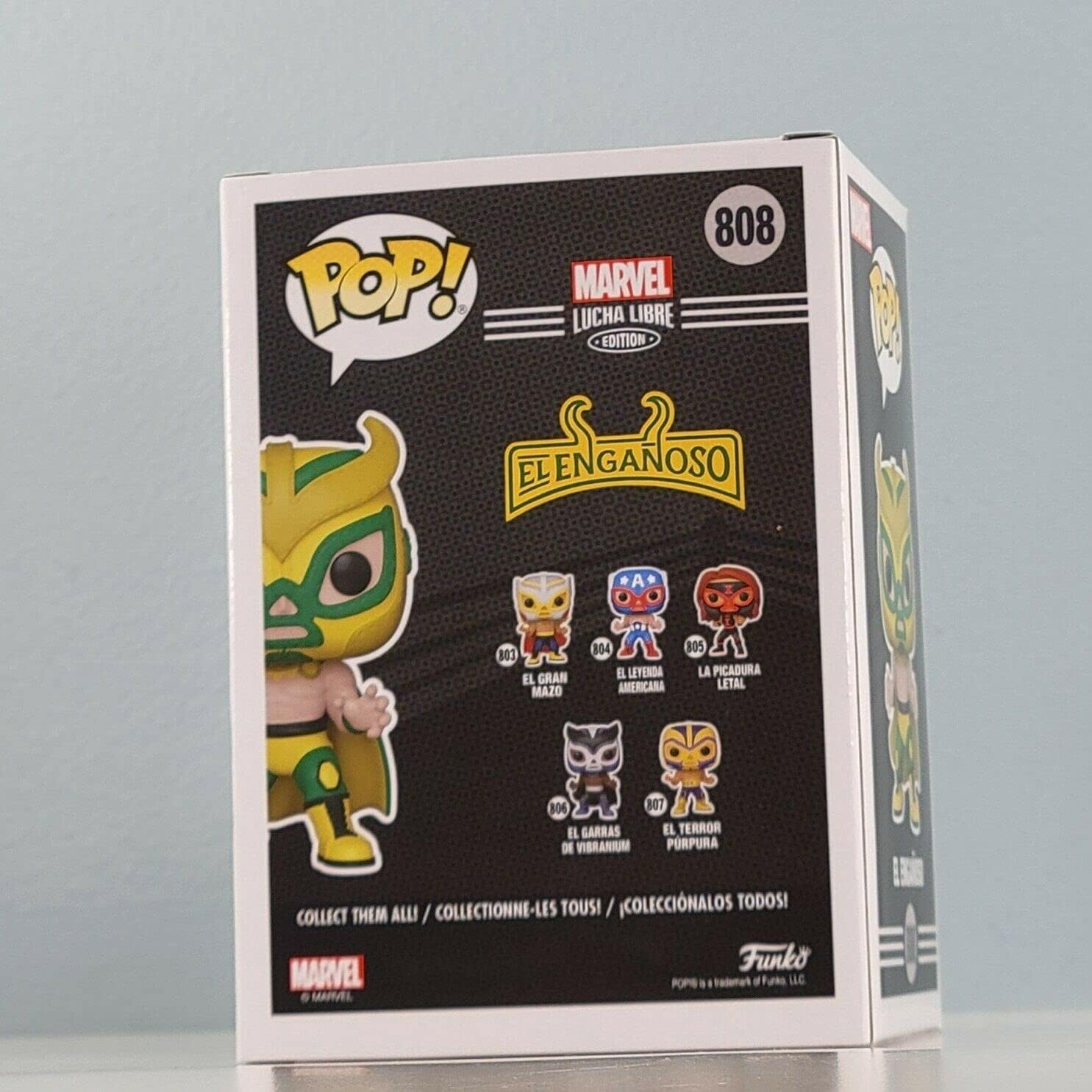 Lucha Libre Marvel Edition El Enganoso Pop! Figura coleccionable de vinilo con cabeza de bobble, exclusiva
