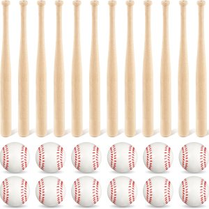 Libima 36 Pcs Mini Baseball Bats Mini Foam Sports Balls 8″ Unfinished Wood Baseball Bats 2″ Foam Baseballs Small Baseball Bats Baseball Party Favors Libima 36 Pcs Mini Baseball Bats Mini Foam Sports Balls 8″ Unfinished Wood Baseball Bats 2″ Foam Baseballs Small Baseball Bats Baseball Party Favors