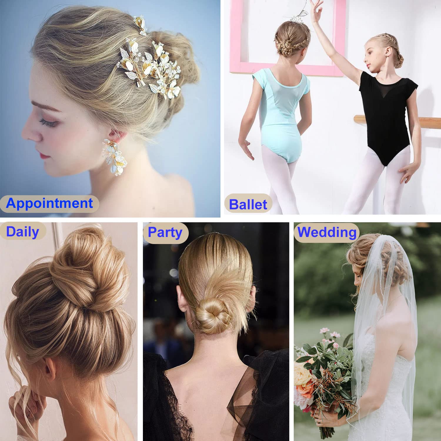 BEoffer Horquillas para el cabello en forma de U, 200 unidades de horquillas onduladas para mujeres y niñas con caja para peinados franceses, pinzas
