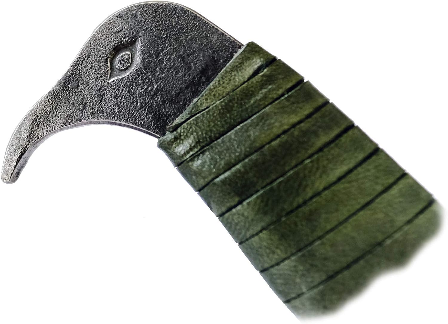 Toferner Cuchillo – Bird Head 2 – Cuchillo forjado a mano – Deportes – Estuche de cuero genuino hecho a mano- Hoja endurecida – Colección de arte –