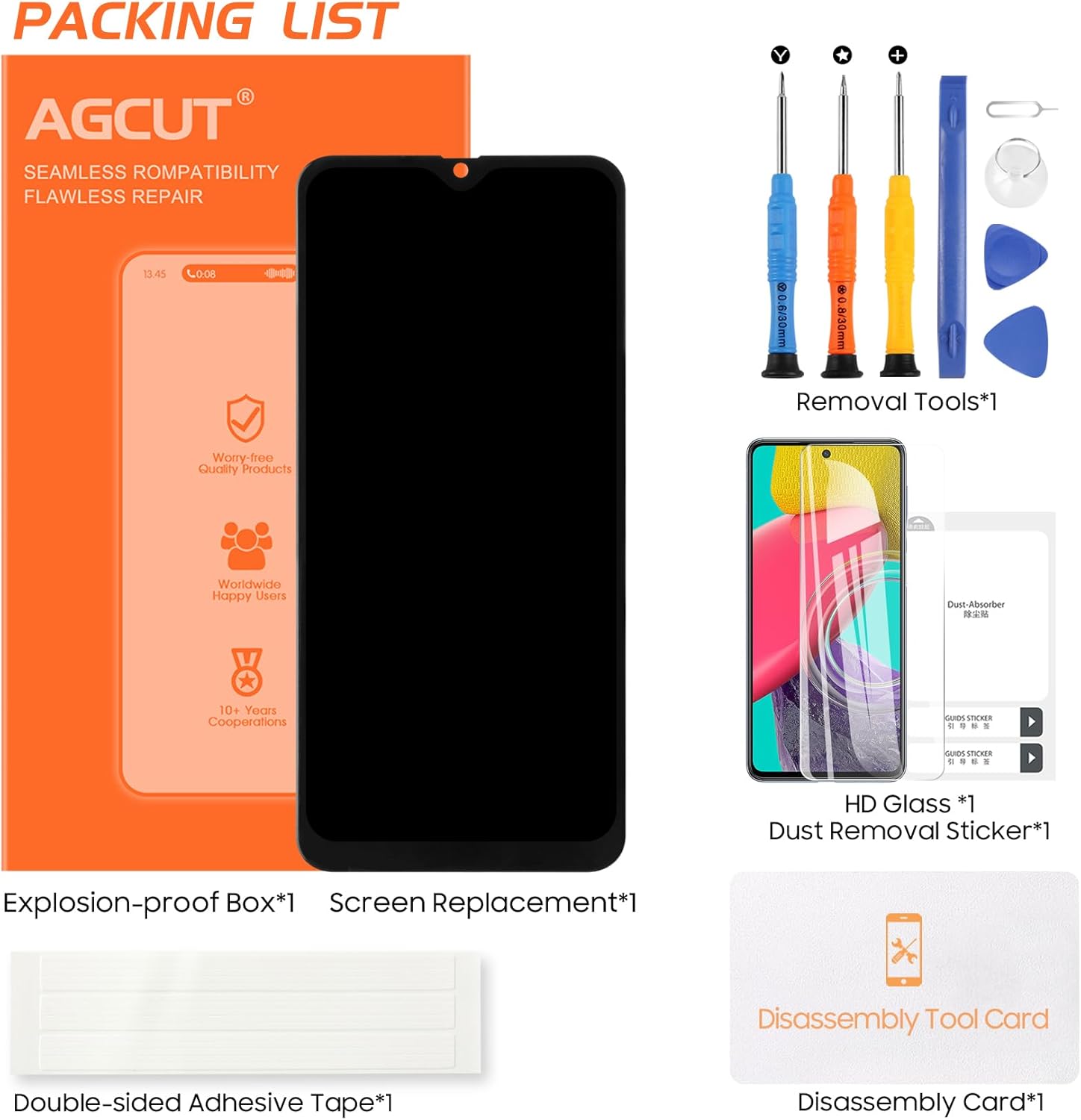 Para Samsung Galaxy A03 Core Reemplazo de pantalla para Diaplay Samsung A03 Core LCD SM-A032FDS SM-A032MDS Pantalla Digitalizador Touch Asamblea