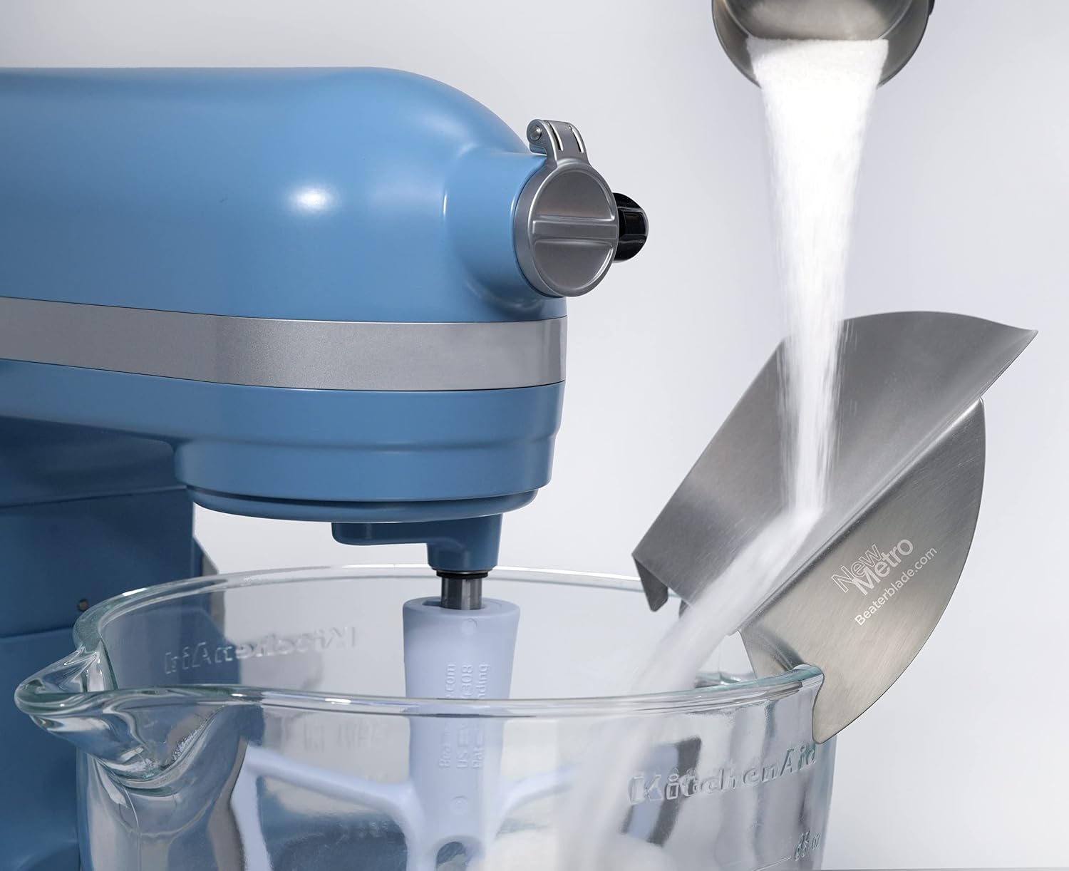 New Metro Design KitchenAid – Juego de 2 canaletas de vertido para tazones mezcladores de soporte de vidrio, funciona con tazón mezclador de vidrio