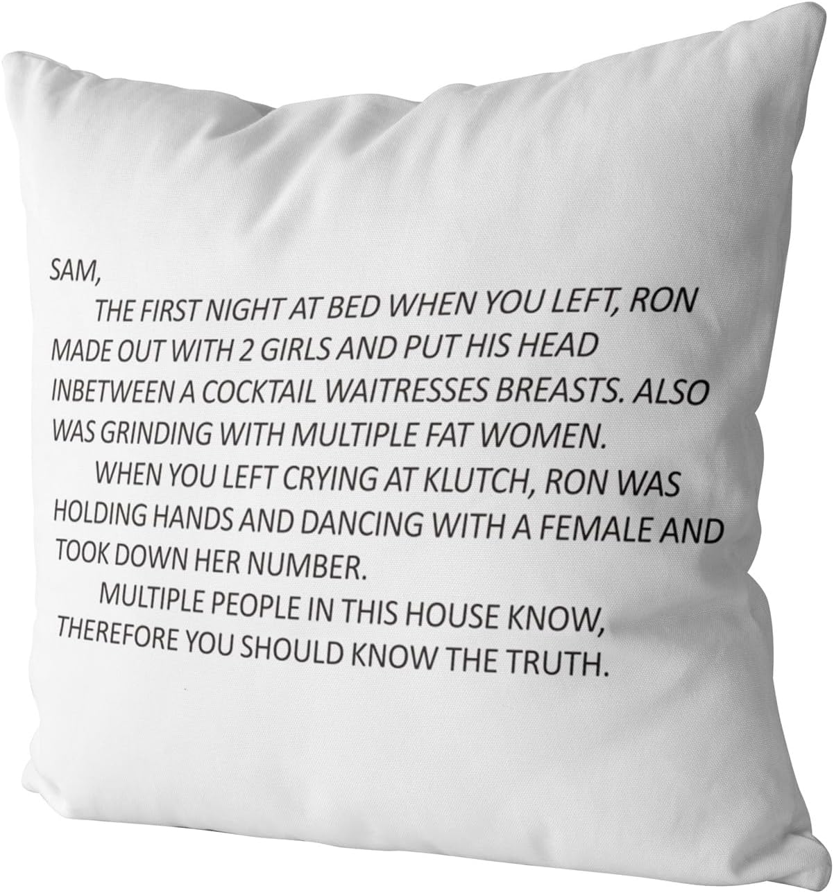Gaslight Gatekeep Girlboss Sam’s Note Jersey Shore, Anonymous Letter to Sammi – Fundas de almohada, fundas de almohada, fundas de almohada de 18 x
