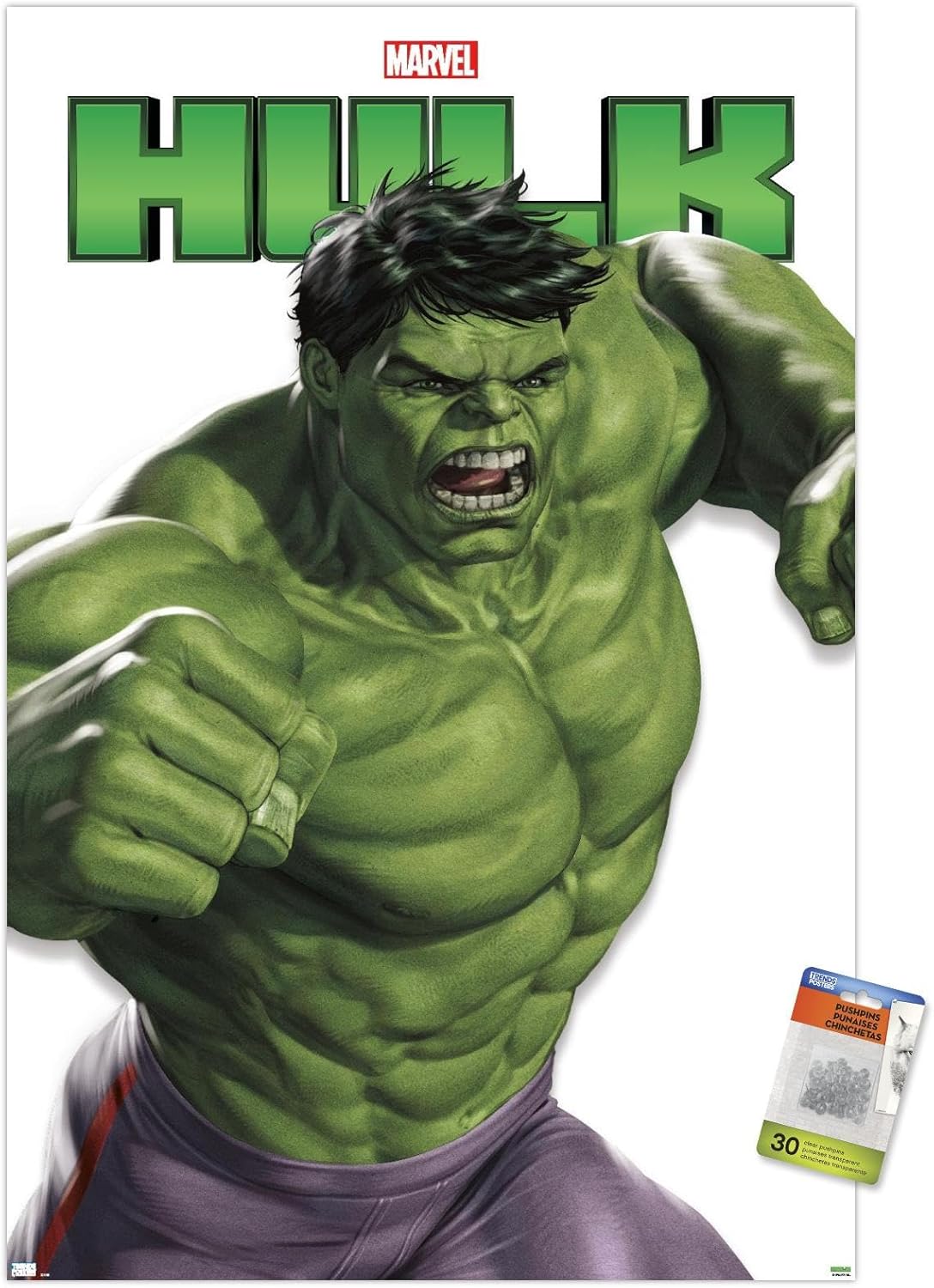Trends International Marvel Comics – Póster de pared de la serie de características de Hulk, 22.37 x 34.00 pulgadas, paquete de póster premium y