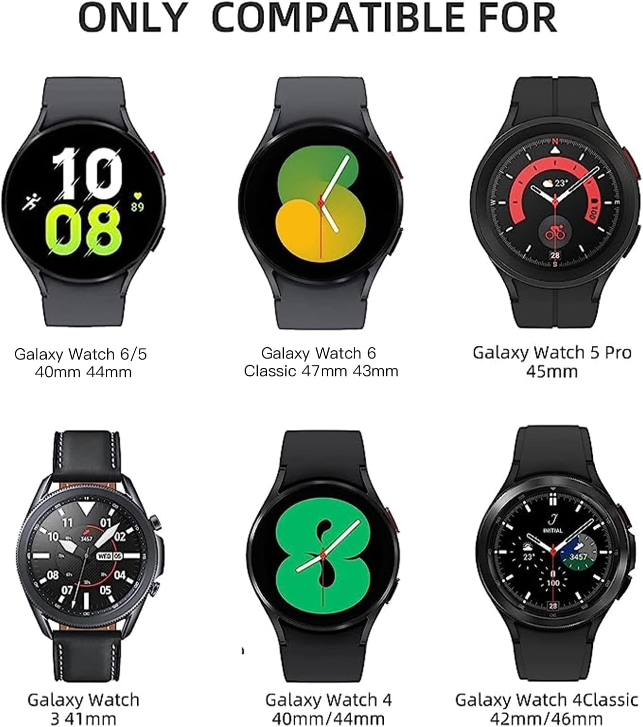 Lerobo Correa sin brecha compatible con Samsung Galaxy Watch 6 5 y 4 Band 1.732 in 1.575 inWatch 5 Pro Band 1.772 inGalaxy Watch 4 Classic 1.811 in