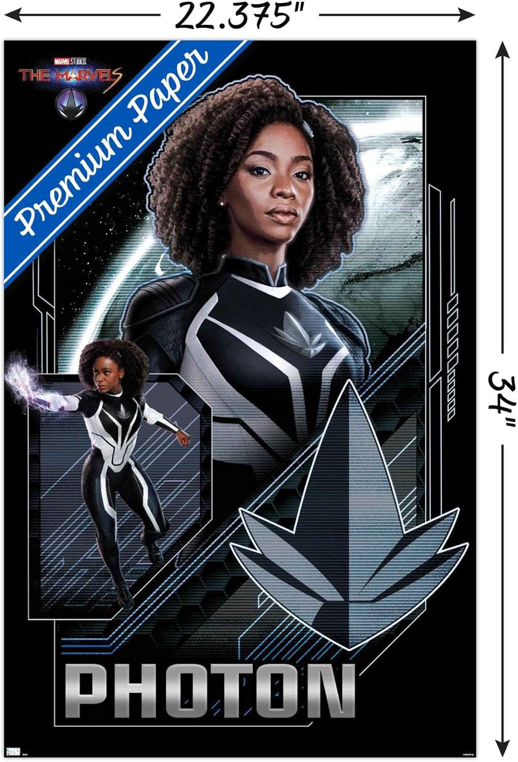 Trends International Marvel The Marvels – Póster de pared con fotones, 22.37 x 34.00 pulgadas, versión premium sin marco