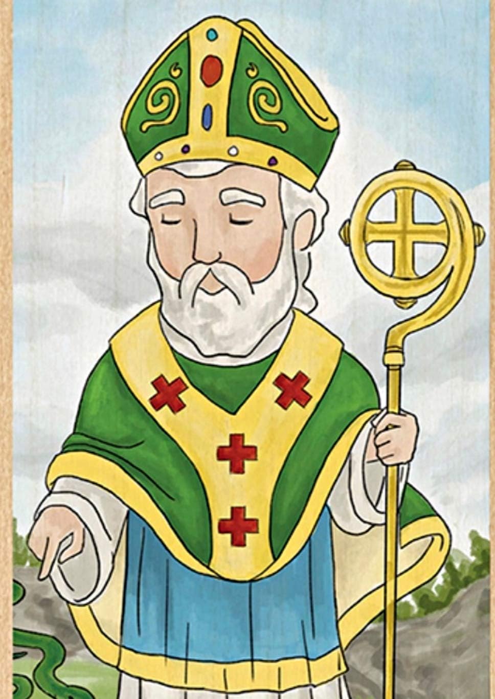 Autom Bloque de Santos en miniatura de San Patricio, 2 34 pulgadas