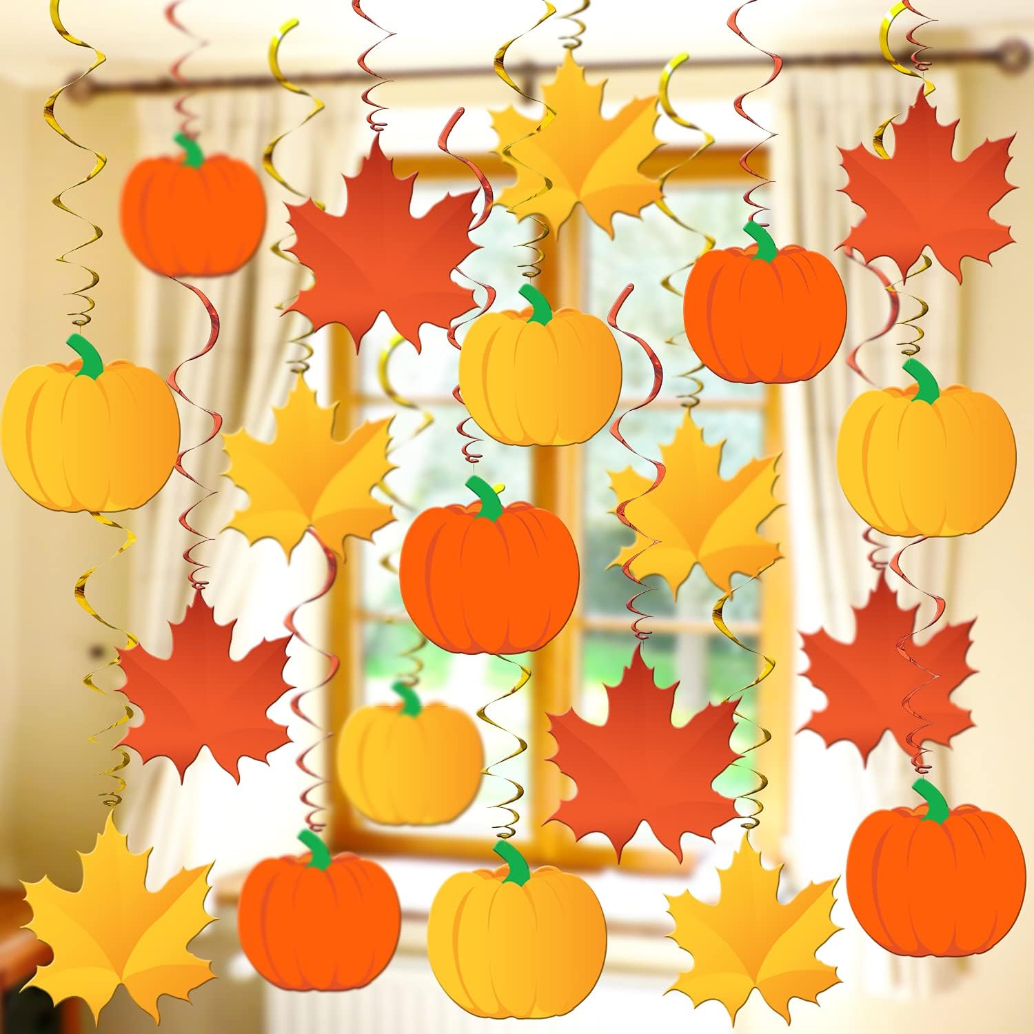 KatchOn, Remolinos de otoño para decoraciones de otoño para el aula, paquete de 30, no puedes hacerlo tú mismo, centro de mesa de calabaza de panal
