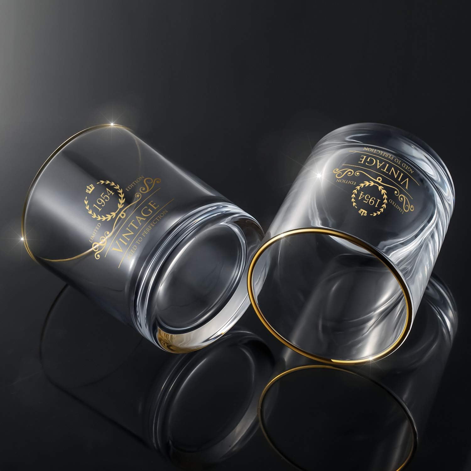 Vasos de whisky 1954, regalos de cumpleaños 70 para mujeres, hombres, damas de honor, regalo del día de la madre, regalo del día del padre, vidrio