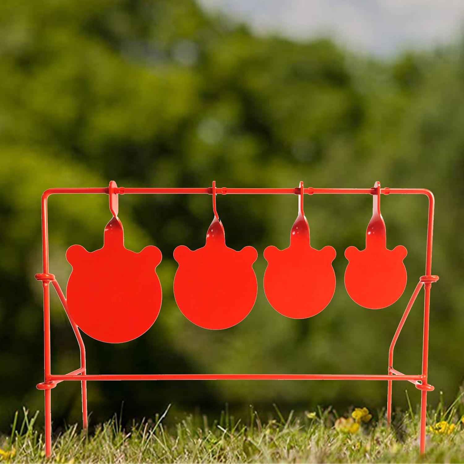 Atflbox BB Gun Target 4 tamaños diferentes gongs de metal pesado spinning pellet airsoft tiro objetivo para exteriores y patio trasero, clasificado