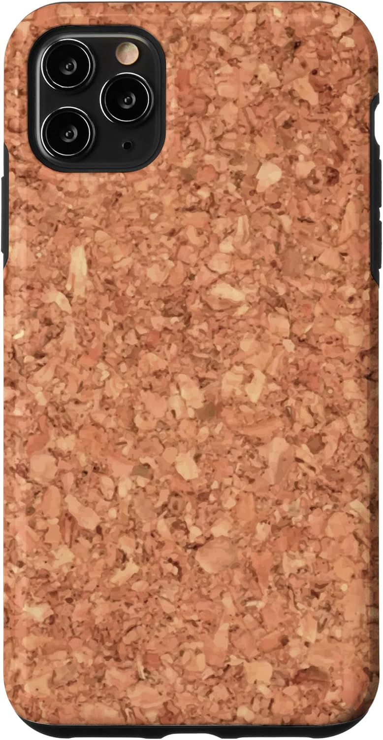 iPhone 11 Pro Max lindo corcho tablero retro clásico patrón caso