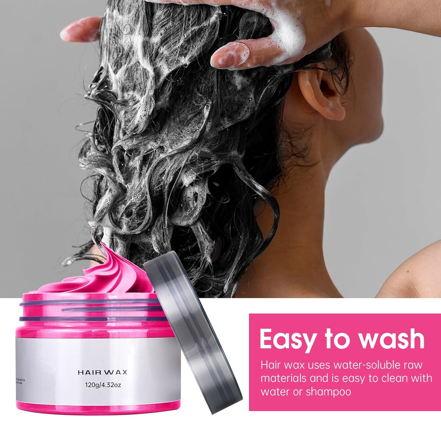 Tiza de color temporal para el cabello para niños, color de cera para el cabello para niñas de 4, 5, 6, 7, 8, 9, 10, 11 años, tinte de color para el