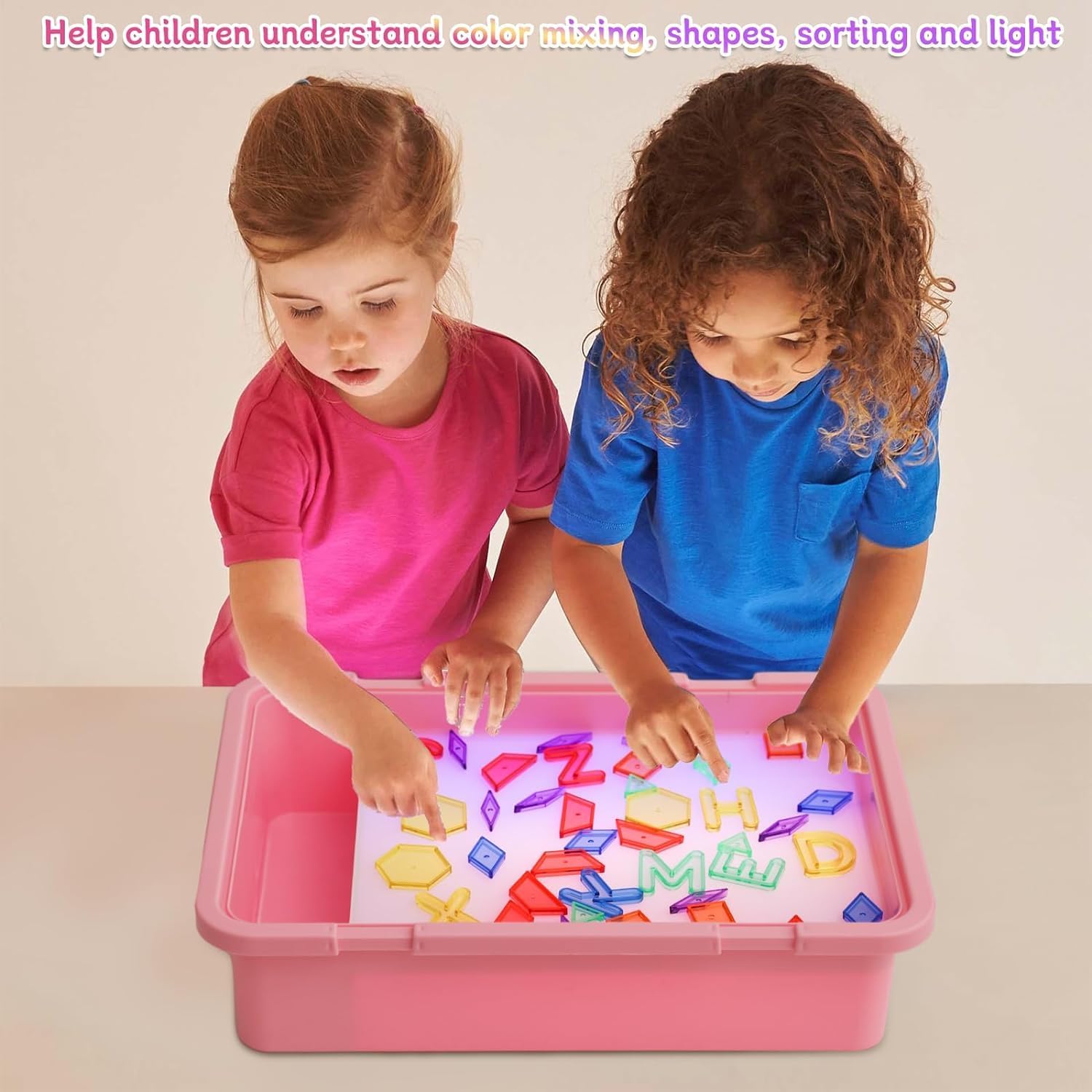 la-belle-vie Mesa ligera para niños, manipuladores de mesa de luz, accesorios de mesa de luz, mesa de luz sensorial, mesa de luz para el aula,