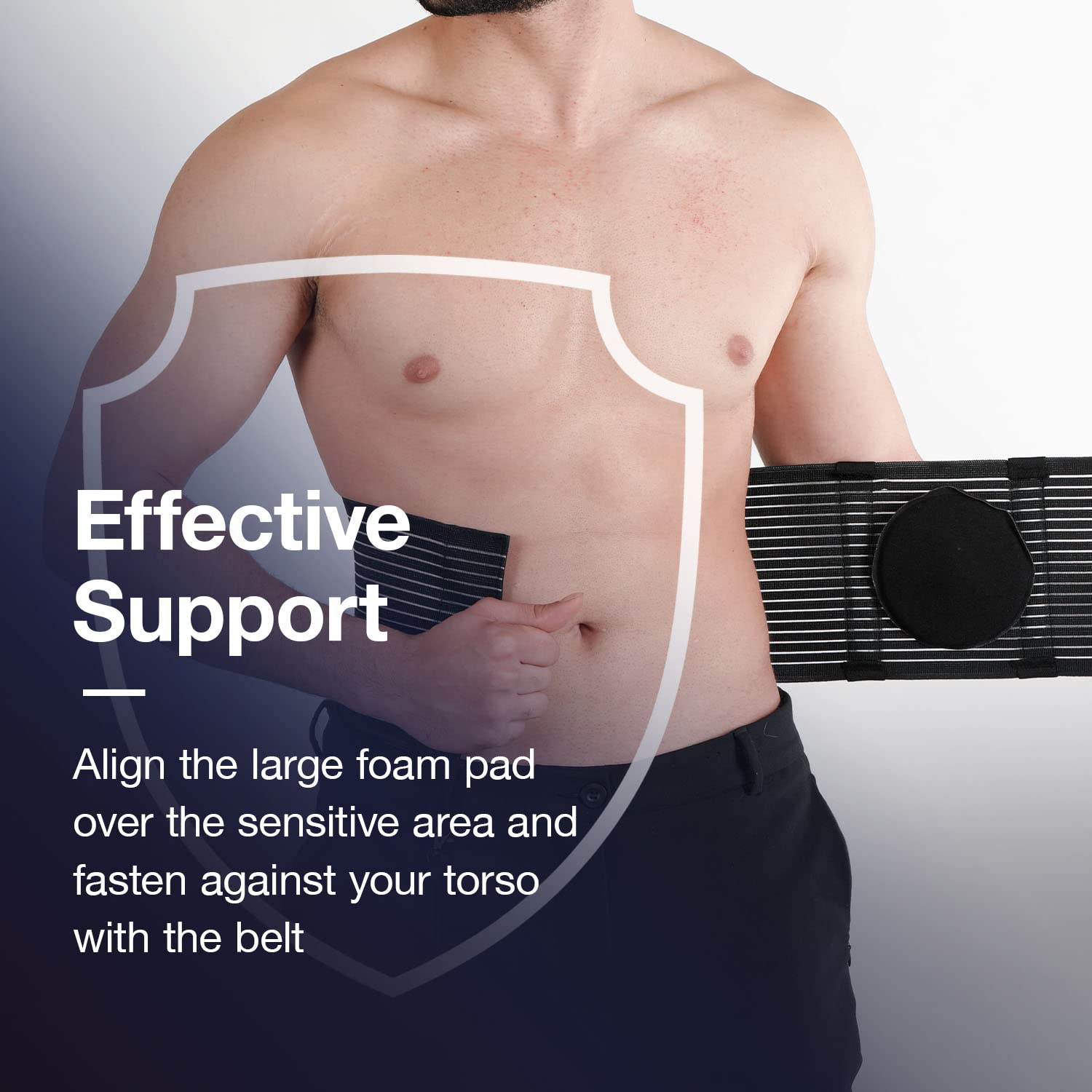 Armor Cinturón flexible de soporte para hernia umbilical para adultos para aliviar el dolor abdominal y la presión, elástico y cómodo control de