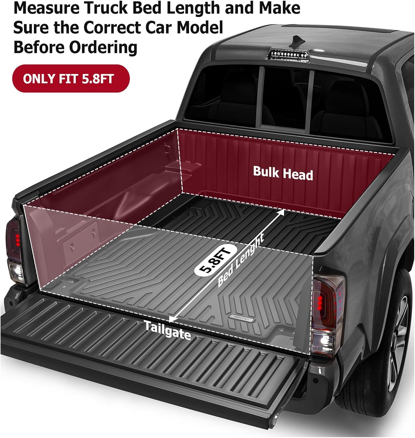 Cubierta Tonneau rígida plegable para caja de camioneta Chevrolet Silverado Tonneau para GMC Sierra 1500, cubierta Tonneau de camión de tres