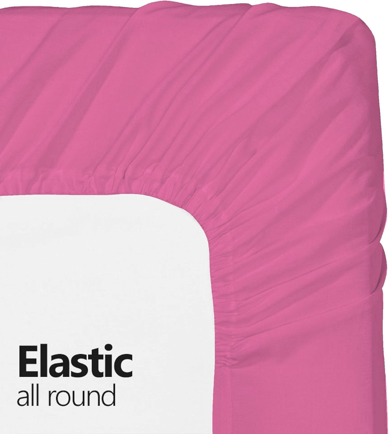Sábana bajera ajustable de microfibra individual XL rosa (paquete de 1) suave y cómoda, individual extra larga, bolsillo profundo de 15 pulgadas, 39