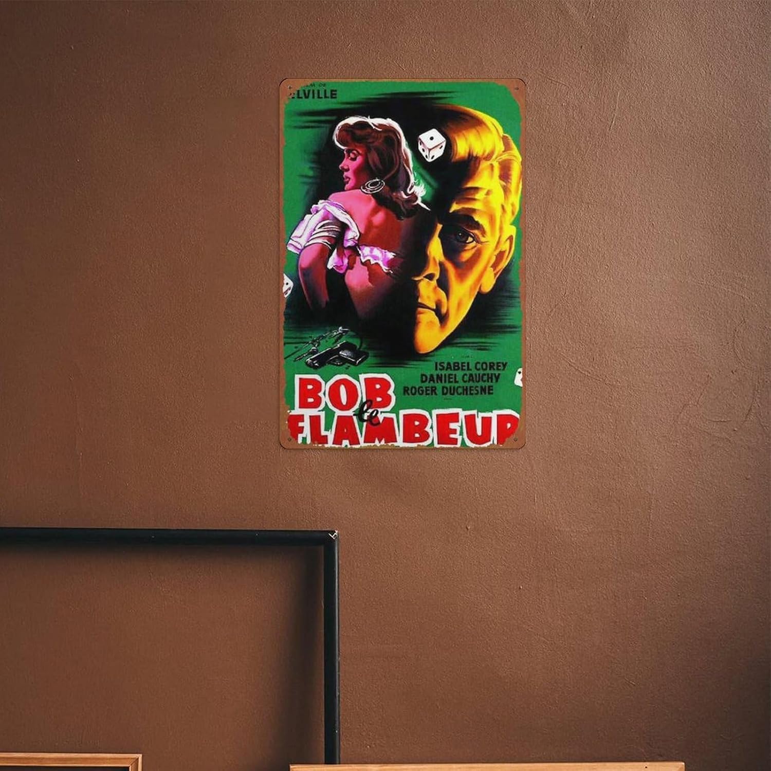 Póster de Bob the Gambler con logotipo de metal estilo cafetería, bar, garaje, jardín, puerta, decoración de pared, 8 x 12 pulgadas