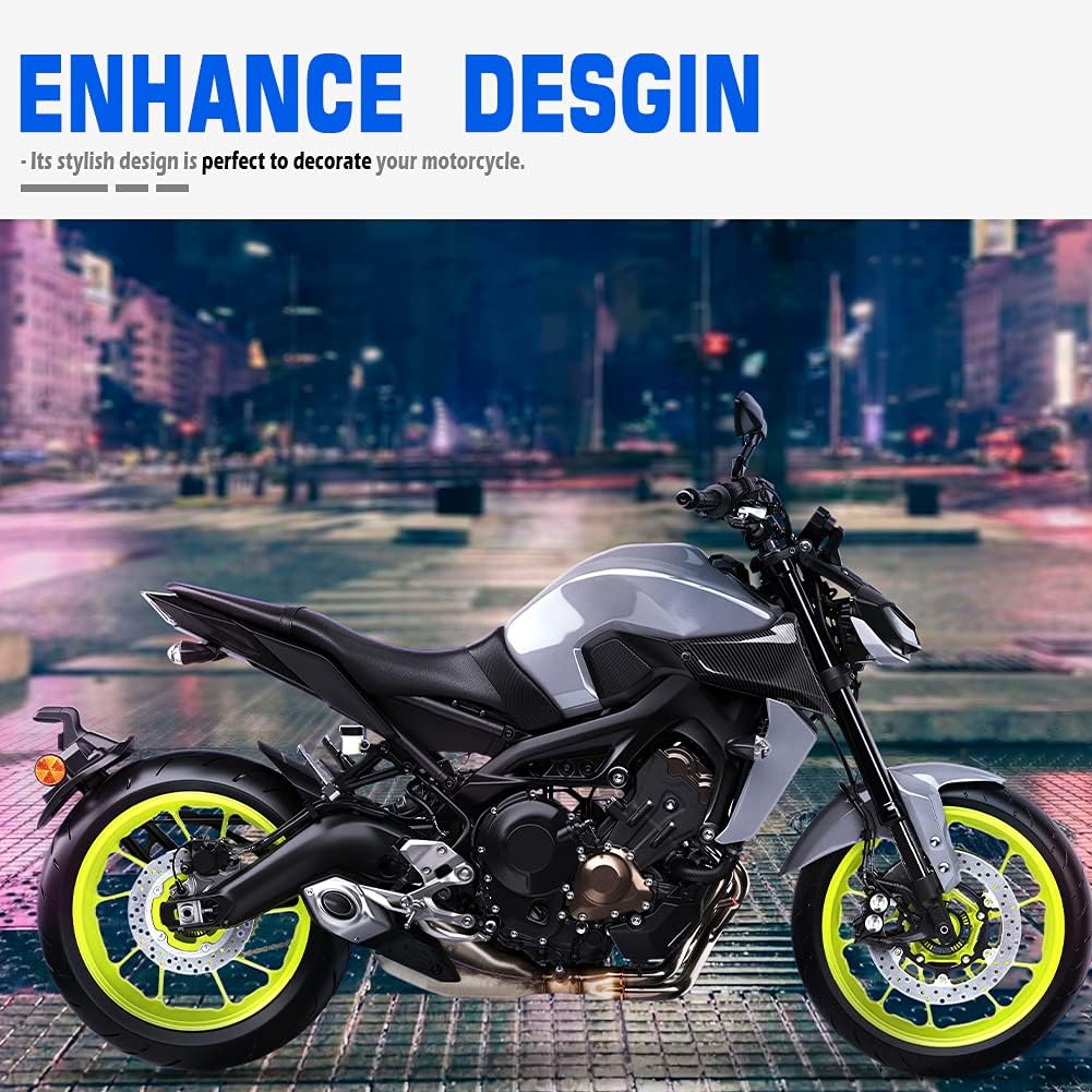 Cubierta de panel lateral para tanque de combustible para motocicleta, compatible con Y-amaha MT09 MT 09 MT-09 2017 2018 2019 2020 Accesorios Kit de
