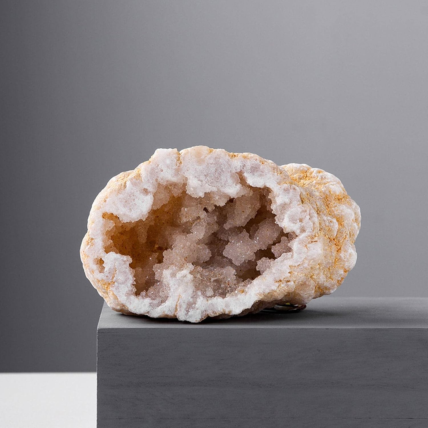 Rebanada de geoda de ágata natural, racimo de cuarzo, puntos de cristal, minerales, espécimen, racimo de cuarzo de cristal de alta energíaDruzy