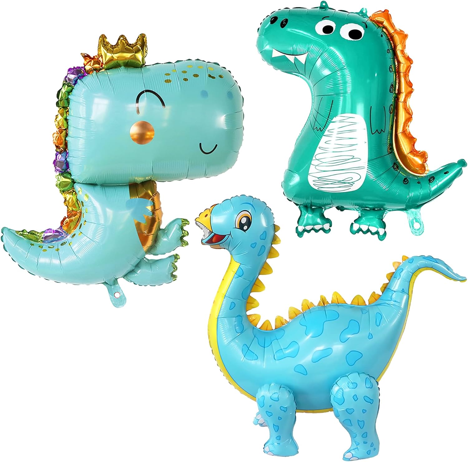 Katchon, Globos grandes de dinosaurio para fiesta de cumpleaños  Tres decoraciones de fiesta de cumpleaños Rex  Globos de dinosaurio bebé,