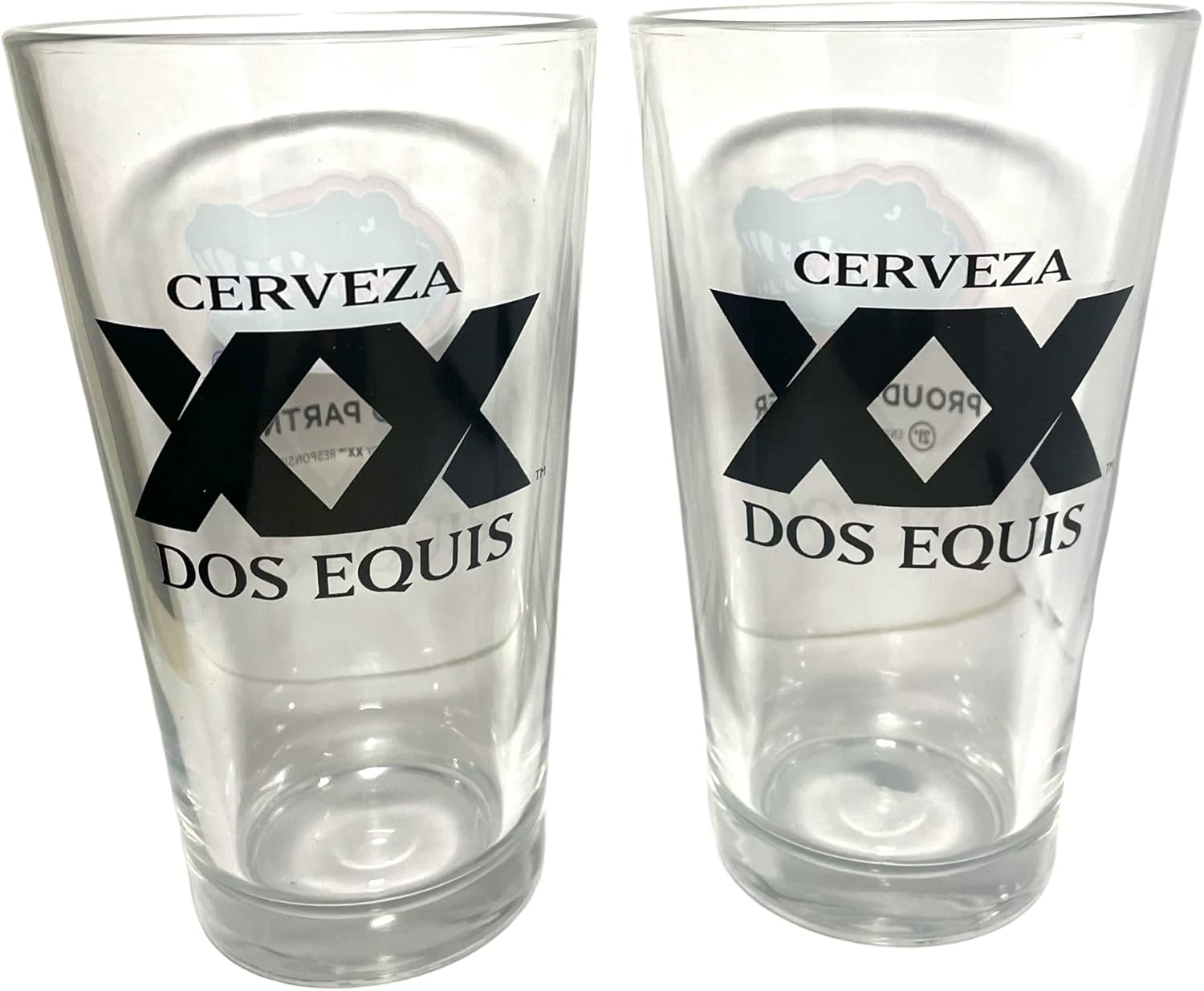 Dos Equis XX Cerveza – Juego de 2 vasos de pinta (2)