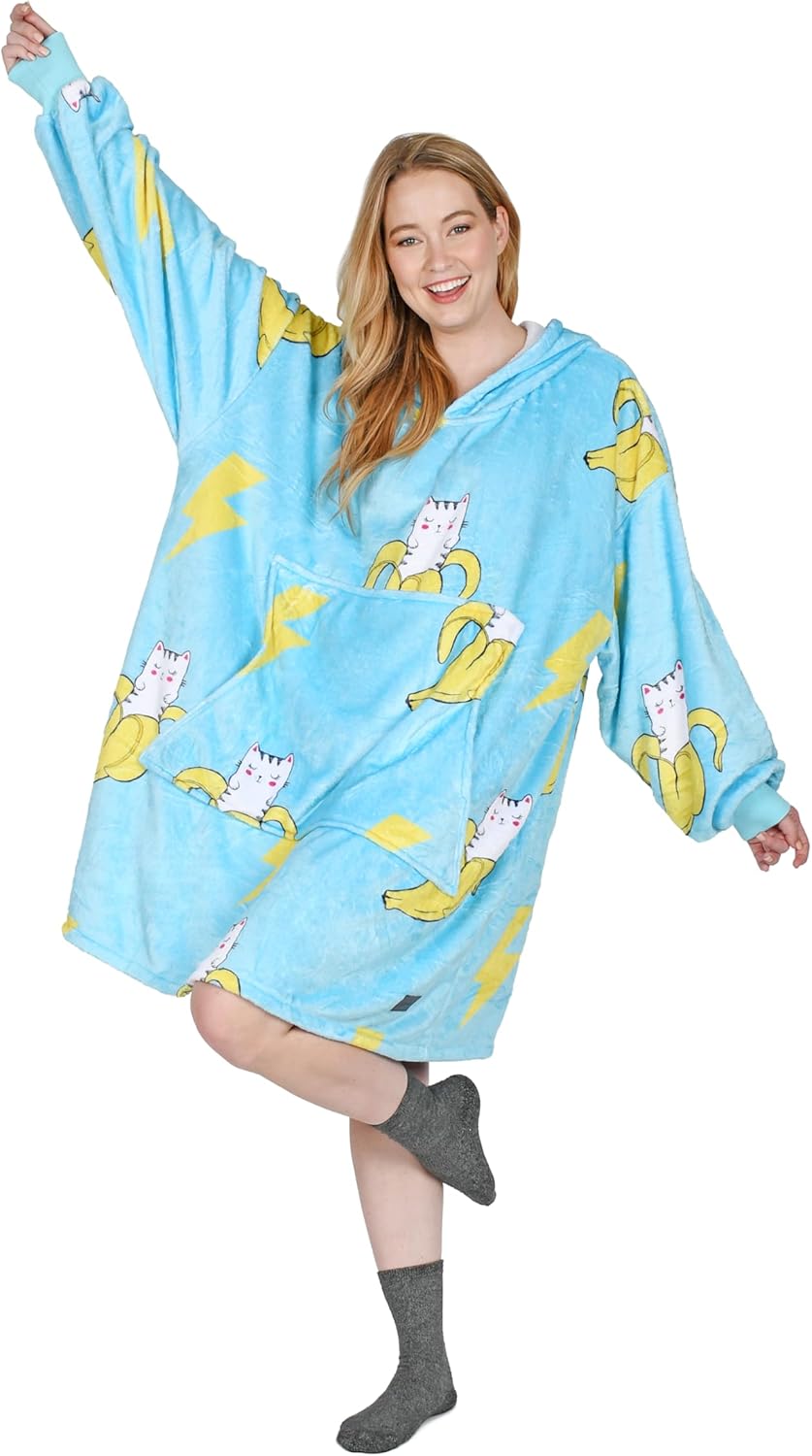 Catalonia Sudadera con capucha de gran tamaño, sudadera de forro polar con bolsillo frontal grande, para adultos, hombres y mujeres