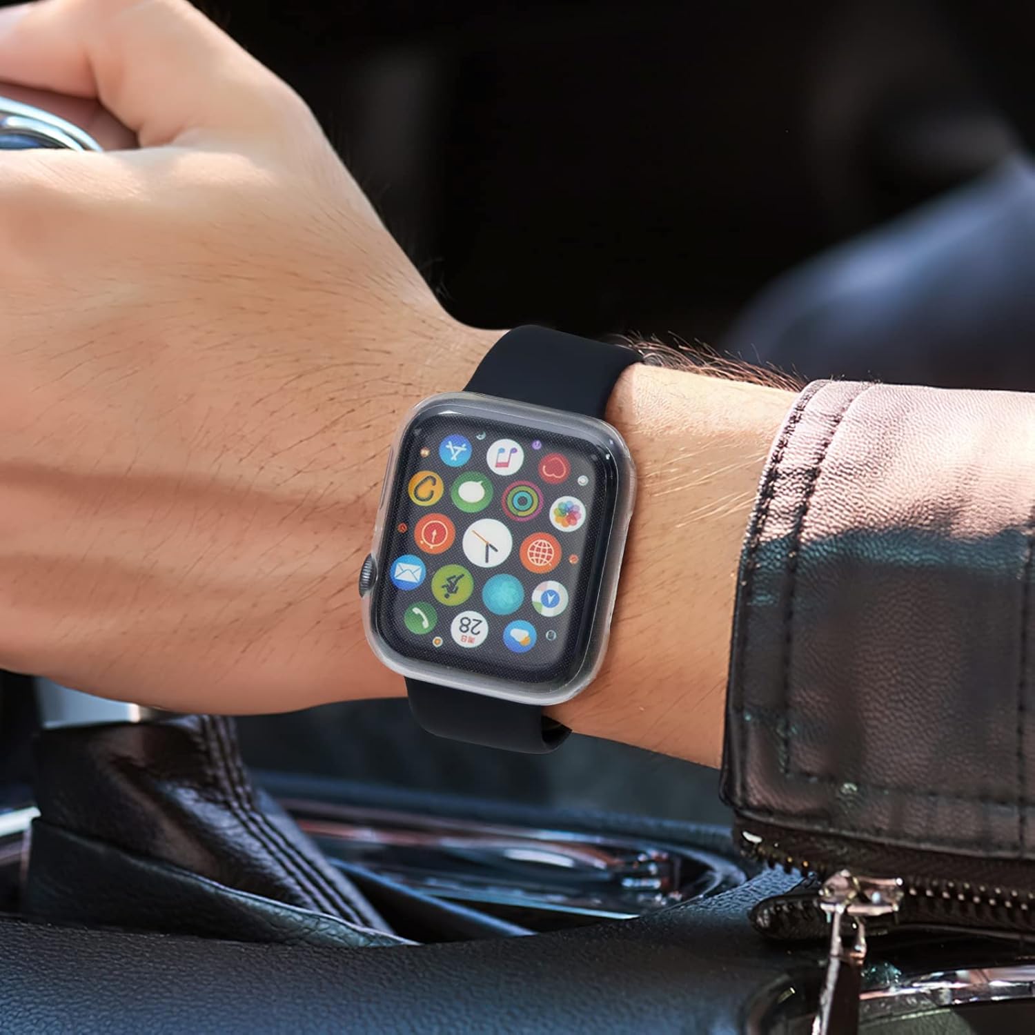 ORIbox Funda ultradelgada compatible con Apple Watch Series 6, Apple Watch Series 5, Apple Watch Series 4, Apple Watch SE, TPU HD F3000001