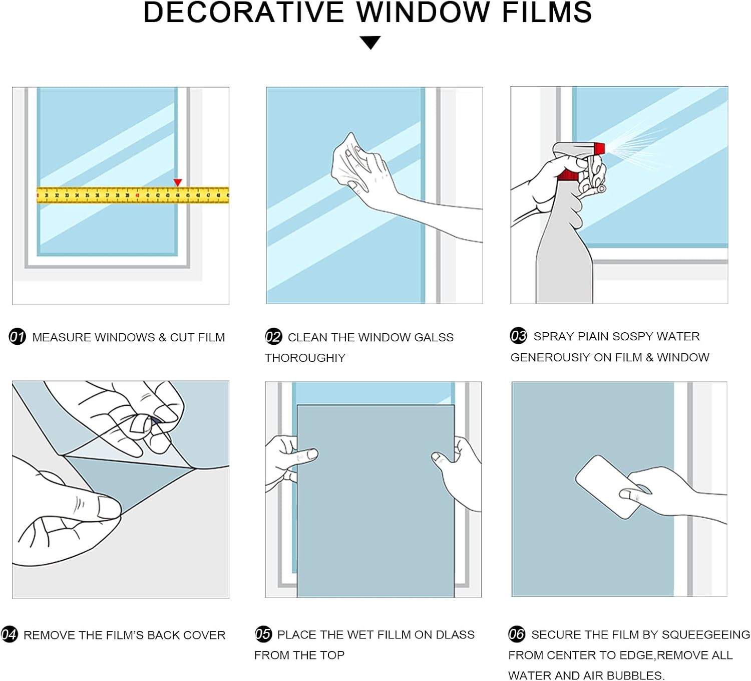 DKTIE Leaves Series – Película de privacidad para ventana de baño con kit de instalación, película de vidrieras de estilo nórdico a la moda,