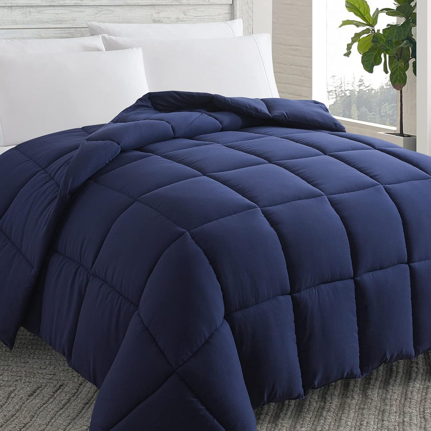 Cosybay – Edredón con relleno alternativo y acolchado suave, para todas las estaciones, relleno de edredón con presillas en las esquinas, 102 x 90