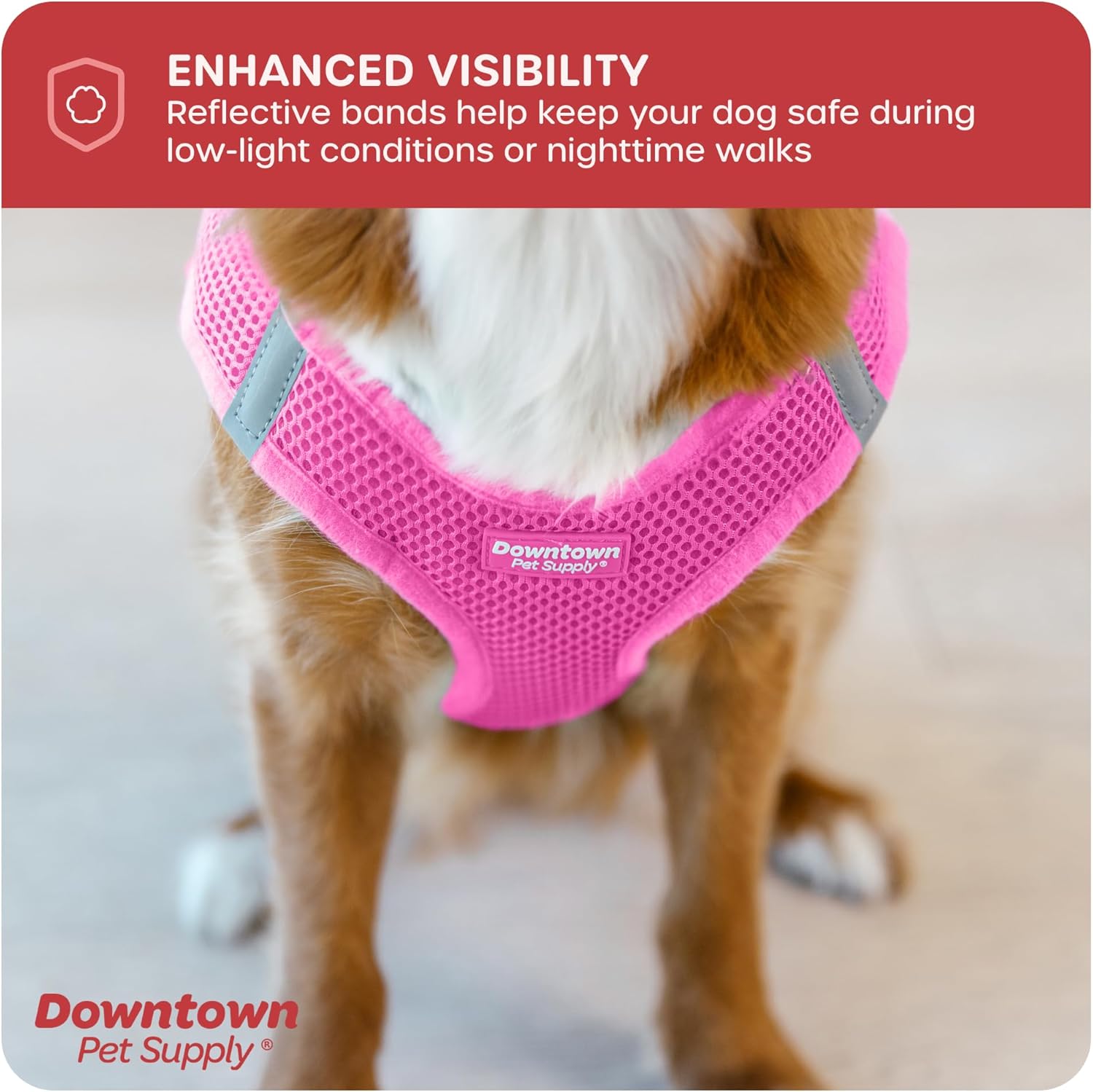 Downtown Pet Supply – Arnés ajustable para perro con chaleco acolchado, sin tirones, fácil de poner, para perros pequeños, medianos y grandes