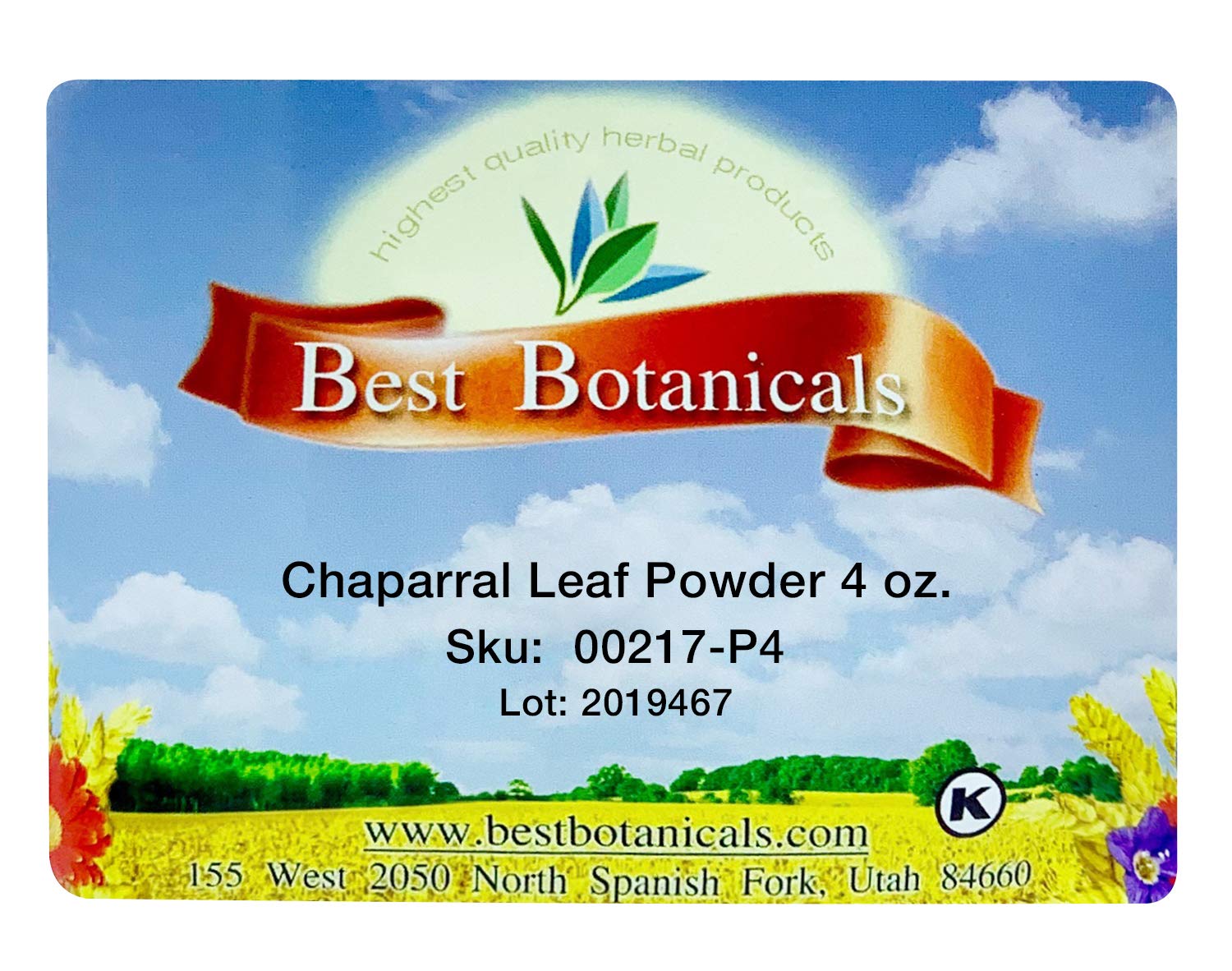 Best Botanicals Polvo de hoja de chaparral 4 oz.