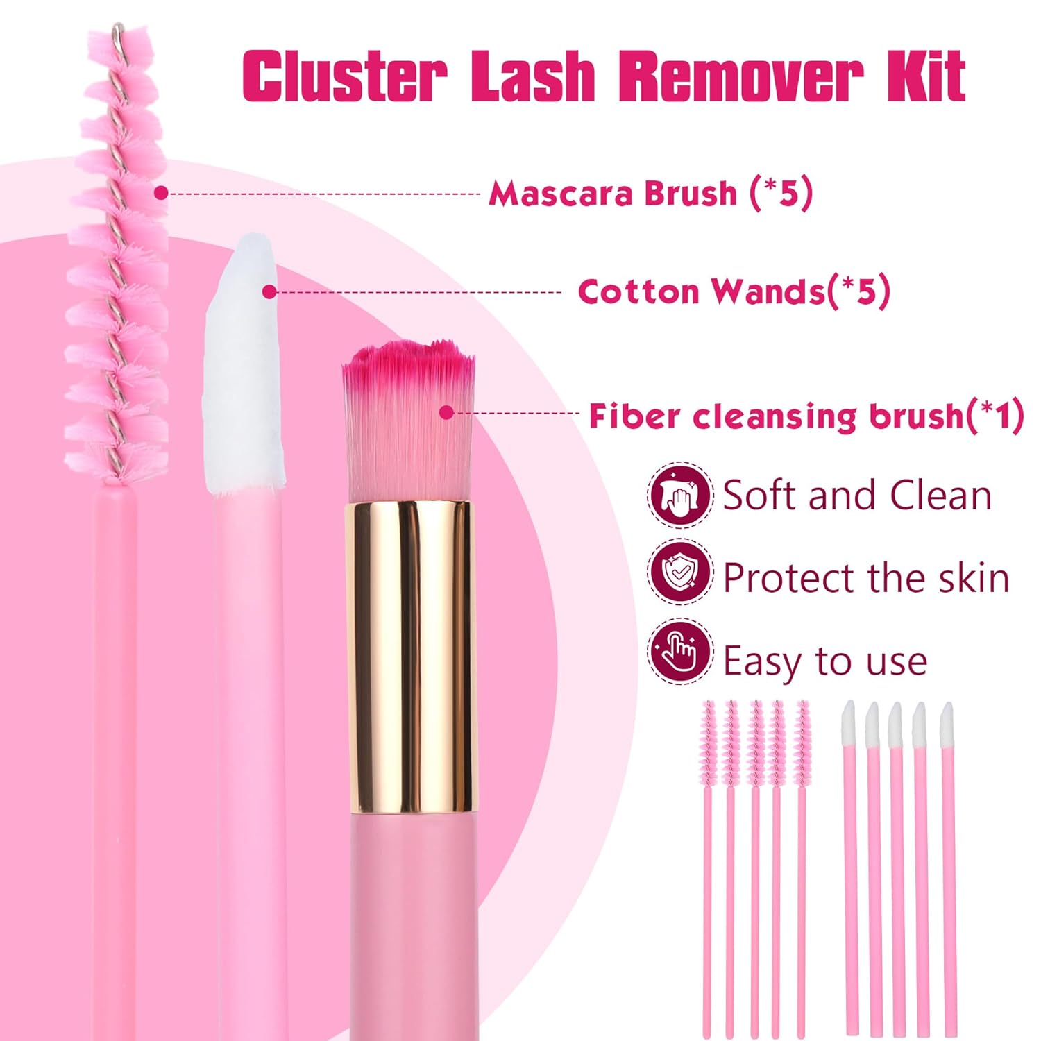 Removedor de extensiones de pestañas de 1.5 fl oz, removedor de pestañas para extensiones de pestañas, removedor de pegamento de pestañas, con