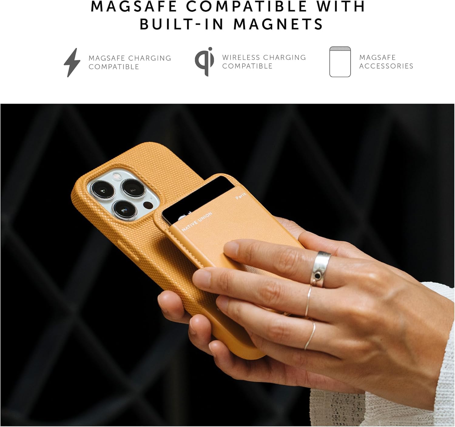 Native Union (RE Classic – Funda MagSafe compatible con imanes integrados, materiales reciclados y a base de plantas, ultraduradera, con protección