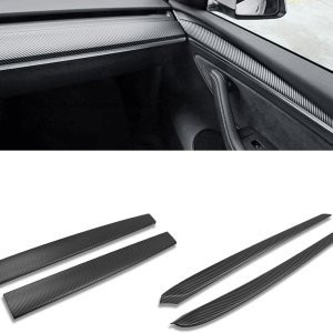 Xotic Tech Set – Kit combinado de panel de tablero interior + cubierta de moldura de puerta, patrón de fibra de carbono mate, compatible con Tesla Xotic Tech Set – Kit combinado de panel de tablero interior + cubierta de moldura de puerta, patrón de fibra de carbono mate, compatible con Tesla