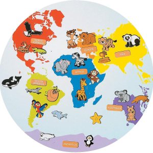 Fun Express Continentes y animales hacen una pegatina – 12 piezas – Actividades educativas y de aprendizaje para niños Fun Express Continentes y animales hacen una pegatina – 12 piezas – Actividades educativas y de aprendizaje para niños