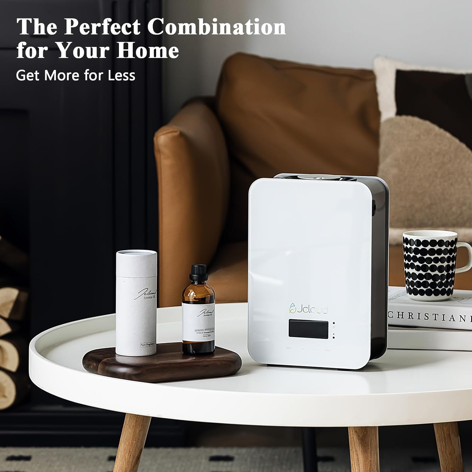 JCLOUD Máquina de aire inteligente de aroma para el hogar con brisa primaveral inspirada en los aceites esenciales de hotel InterContinental de 3.4