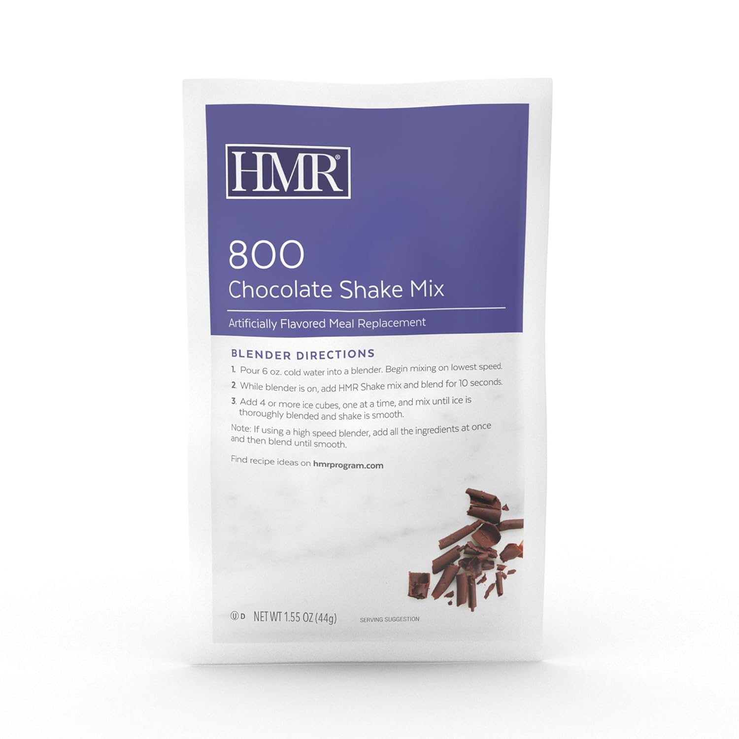 HMR Mezcla de reemplazo de comida “Classic” 800 Shake  Batido de chocolate en polvo para apoyar la pérdida de peso saludable  0.76 oz de proteína
