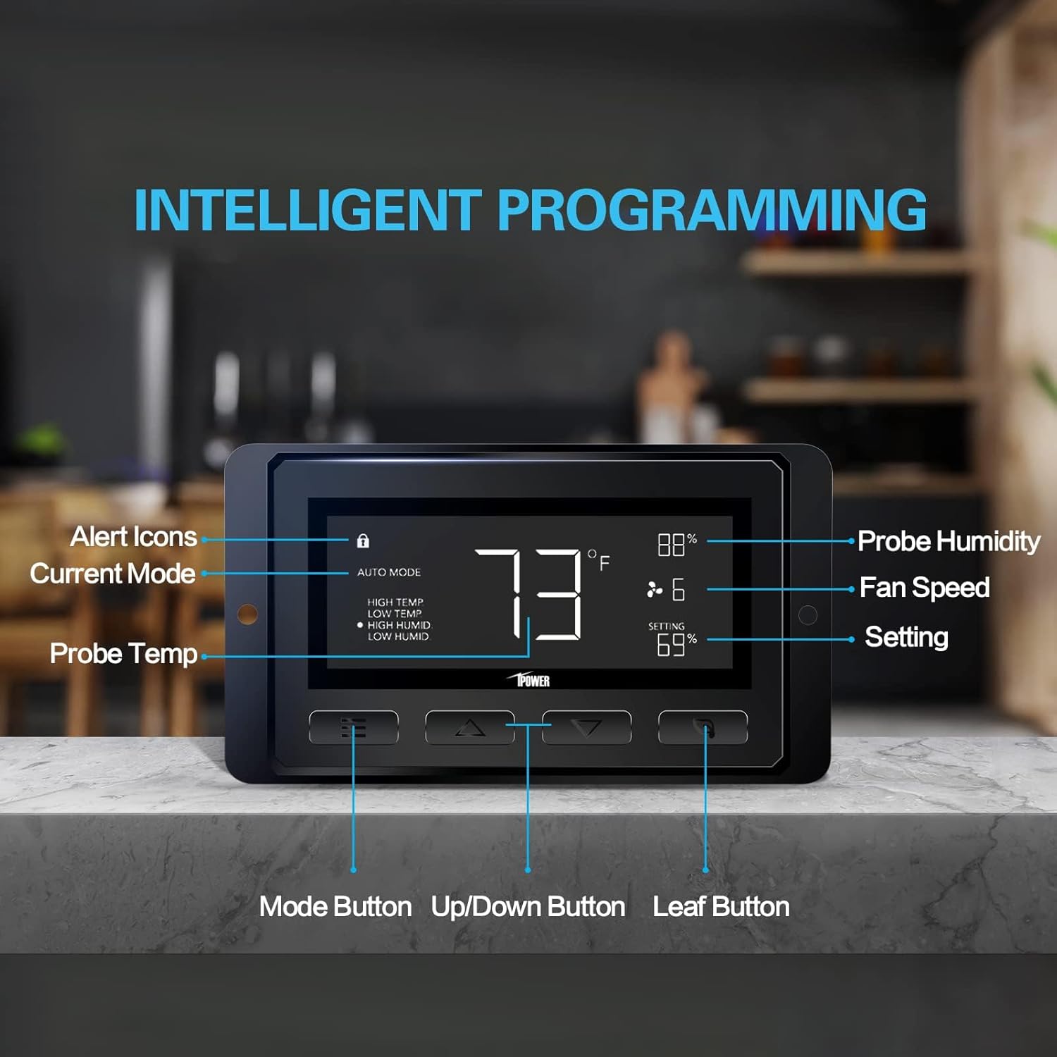 iPower Aire Filtración Ventiliation en línea, temperatura humedad WiFi-Controller, carbono, sistema de enfriamiento para tienda de cultivo,