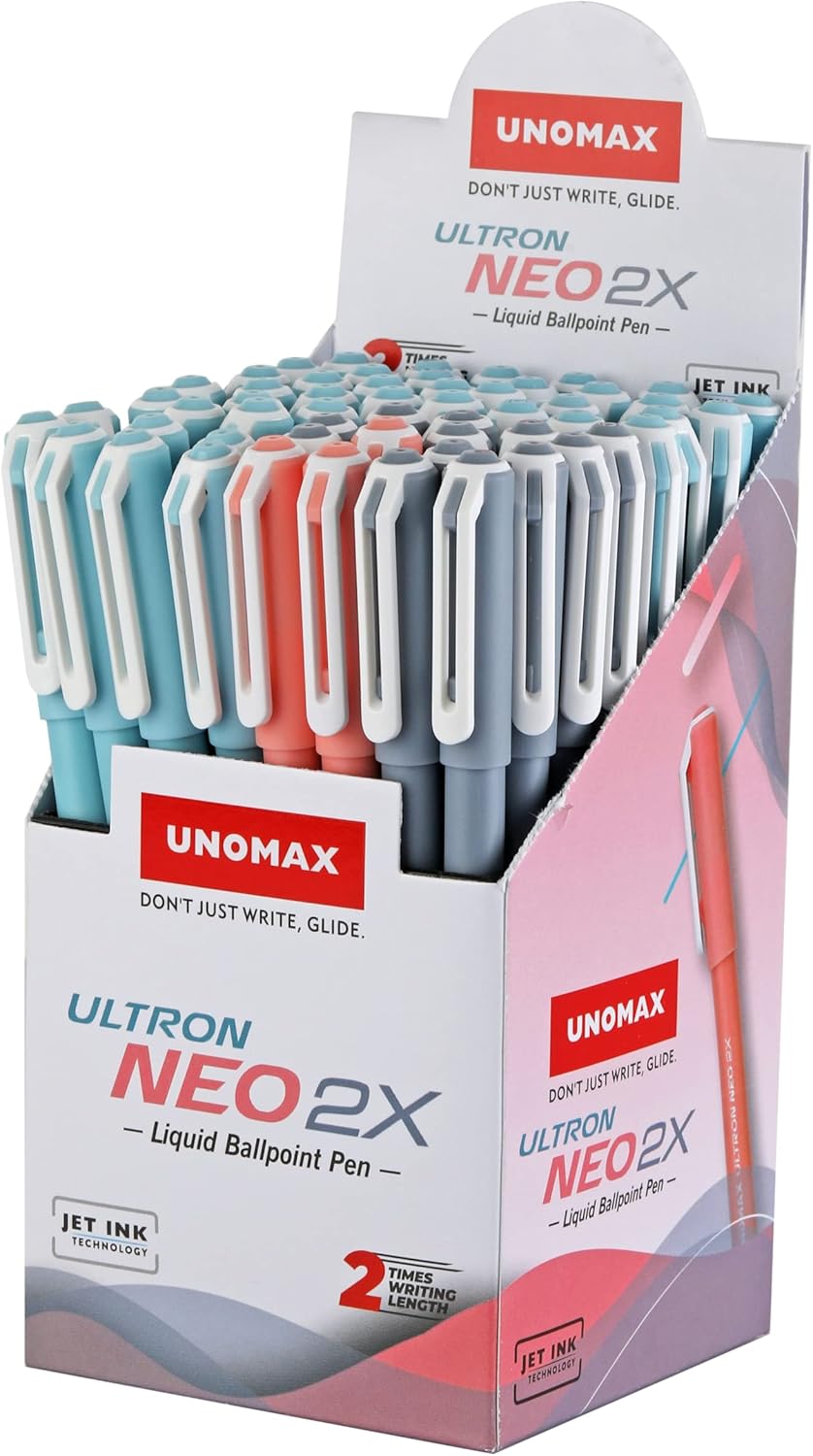 Unomax Ultron Neo 2X – Bolígrafo líquido, paquete de 50 (A2X)