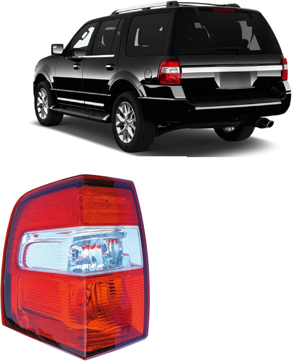 Repuesto para Ford Expedition 2007-2017 compatible con DOTSAE, montaje de luz trasera halógena, lado izquierdoconductor, 7L1Z 13405 AA  FO2800201