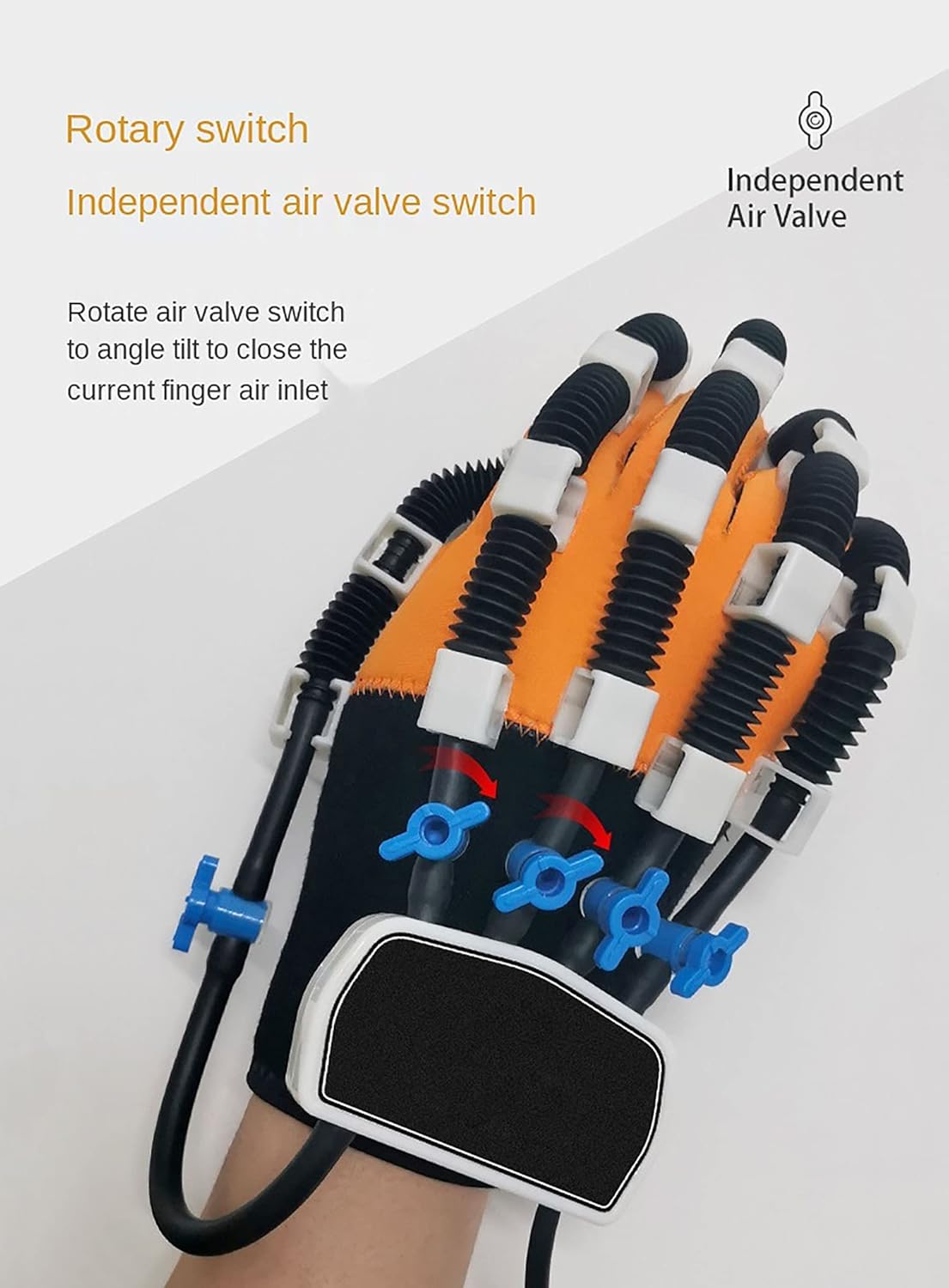 Guantes de robot de rehabilitación, guantes de dedo para pacientes con hemiplejia de accidente cerebrovascular, protector de soporte alisador,